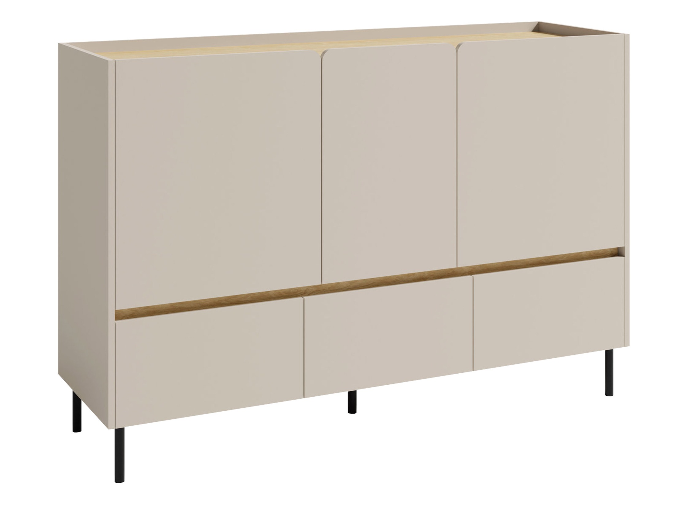 Kommóða Fiosono 106 (Beige + Ljós eik)