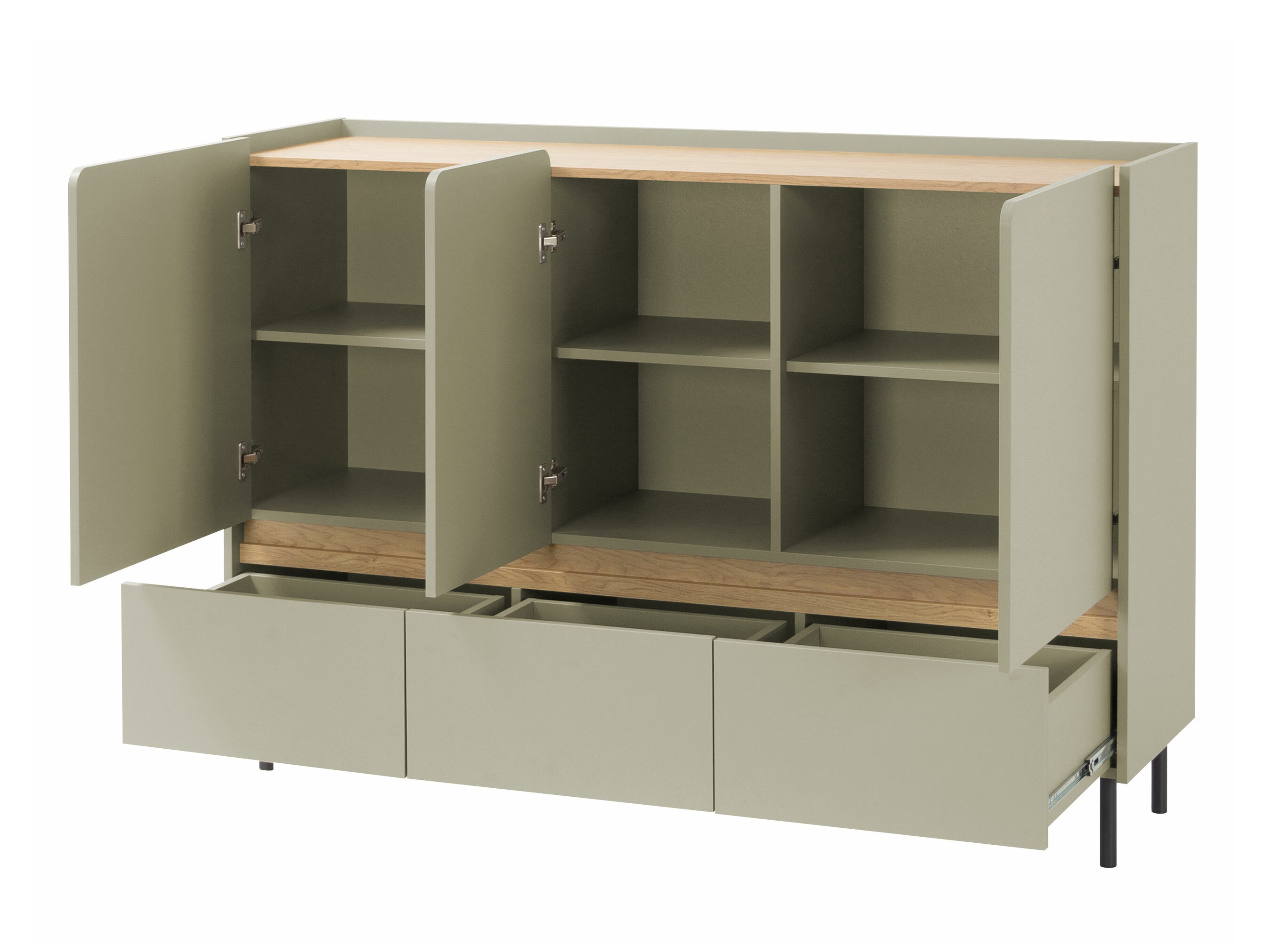 Kommóða Fiosono 106 (Beige + Ljós eik)