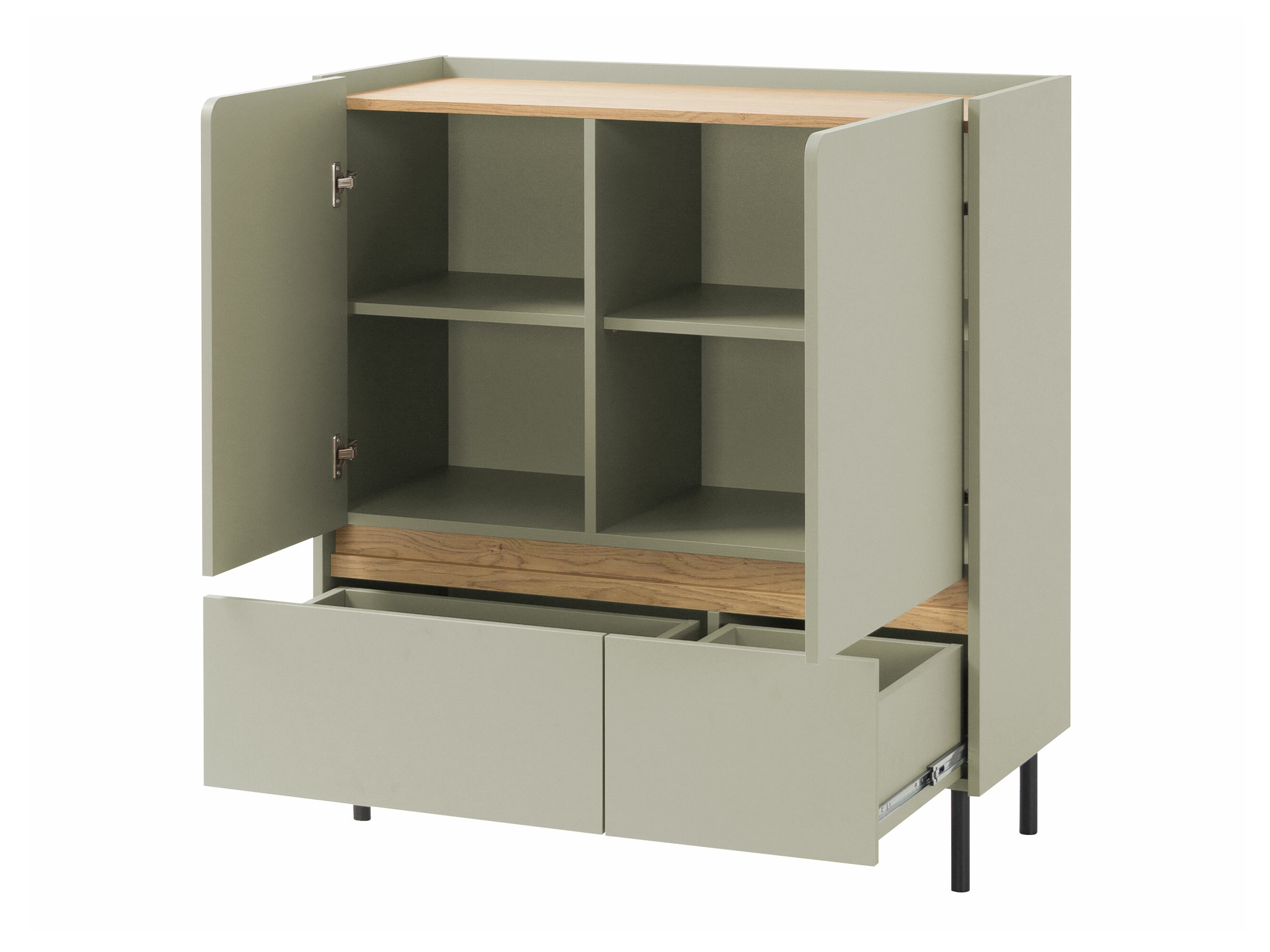 Kommóða Fiosono 107 (Beige + Ljós eik)