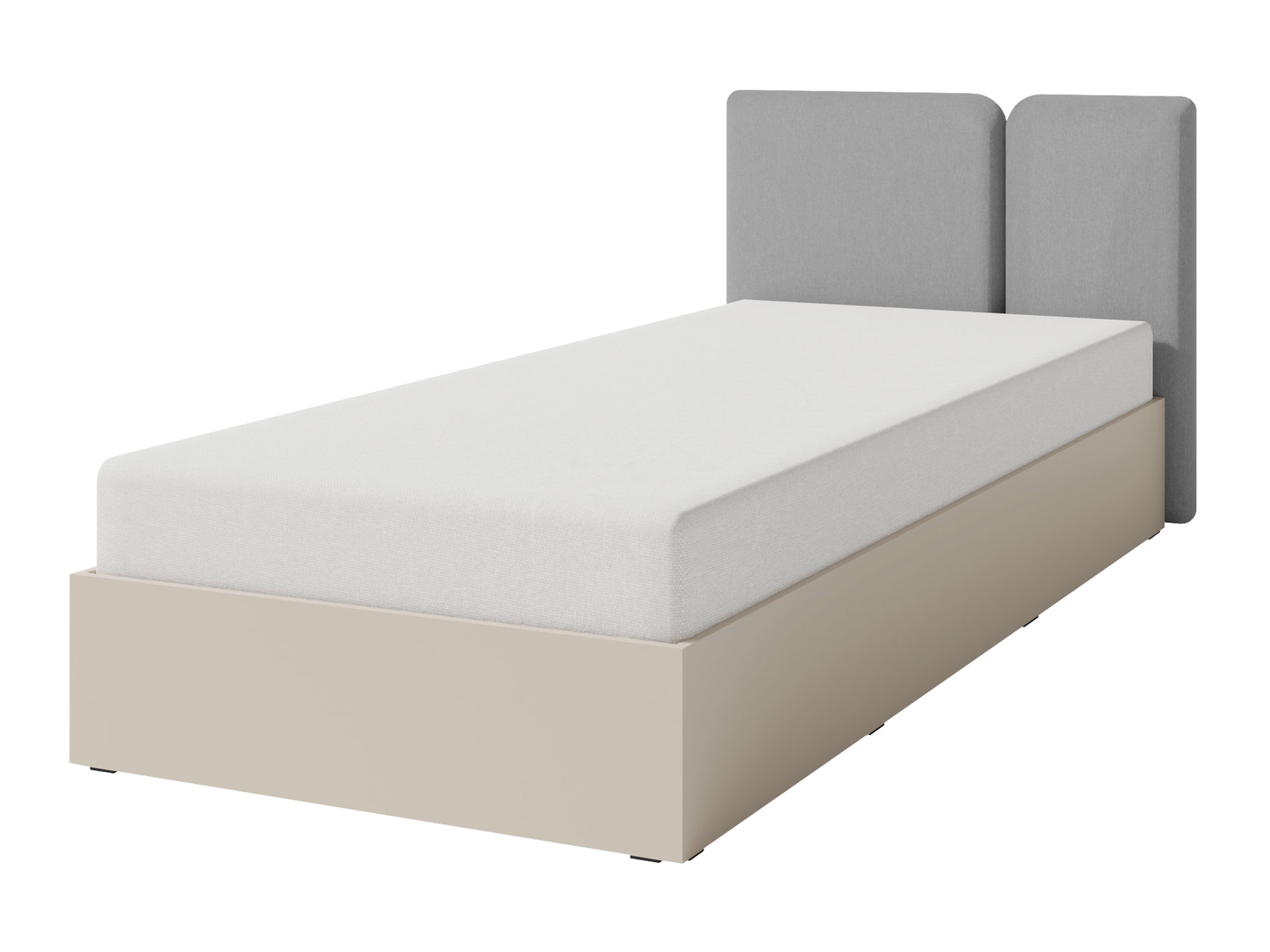 Rúm Fiosono 112 (Beige + Ljós eik)