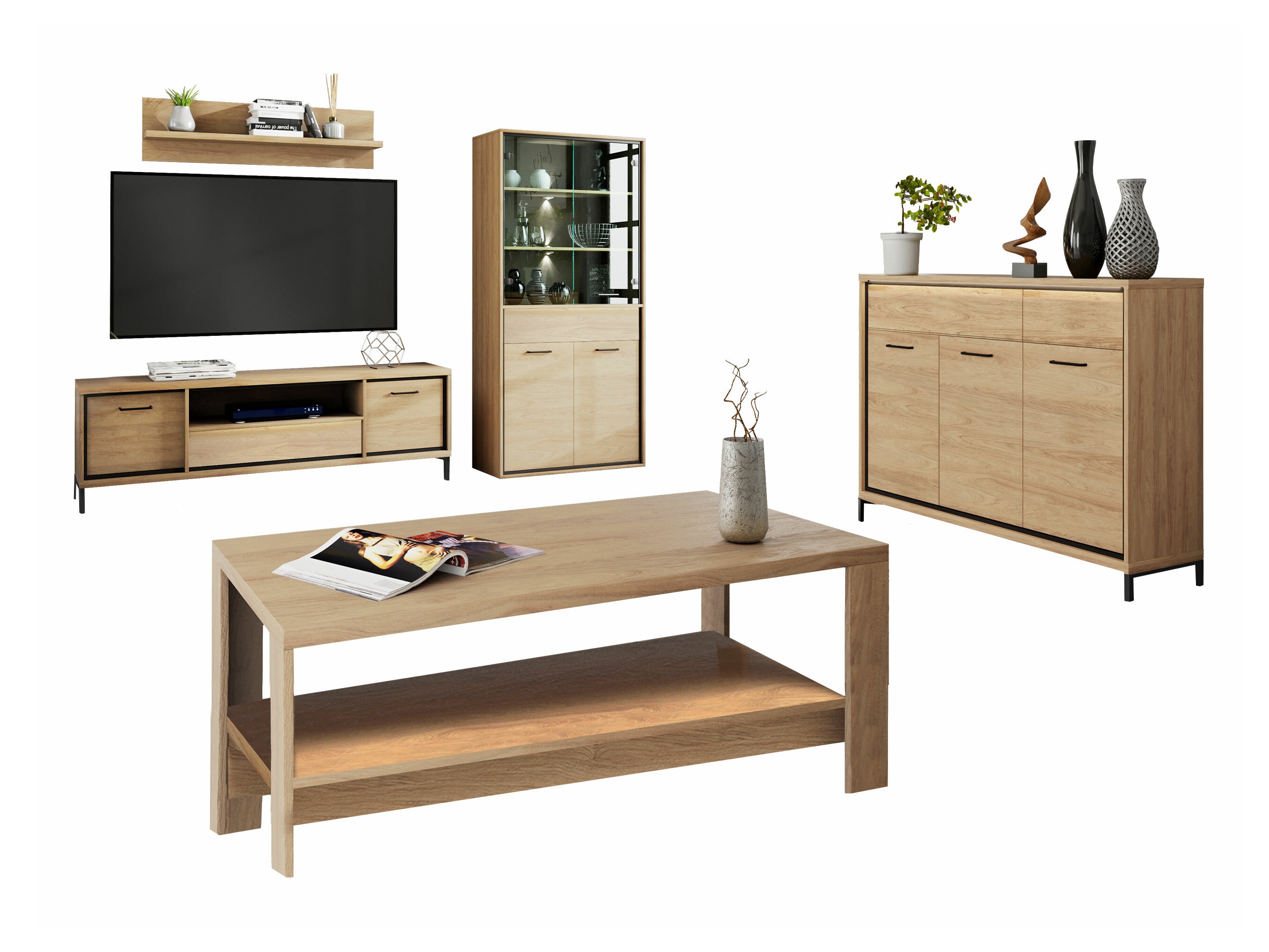 Stofusett Etrmoni 118 (Ljós viður)