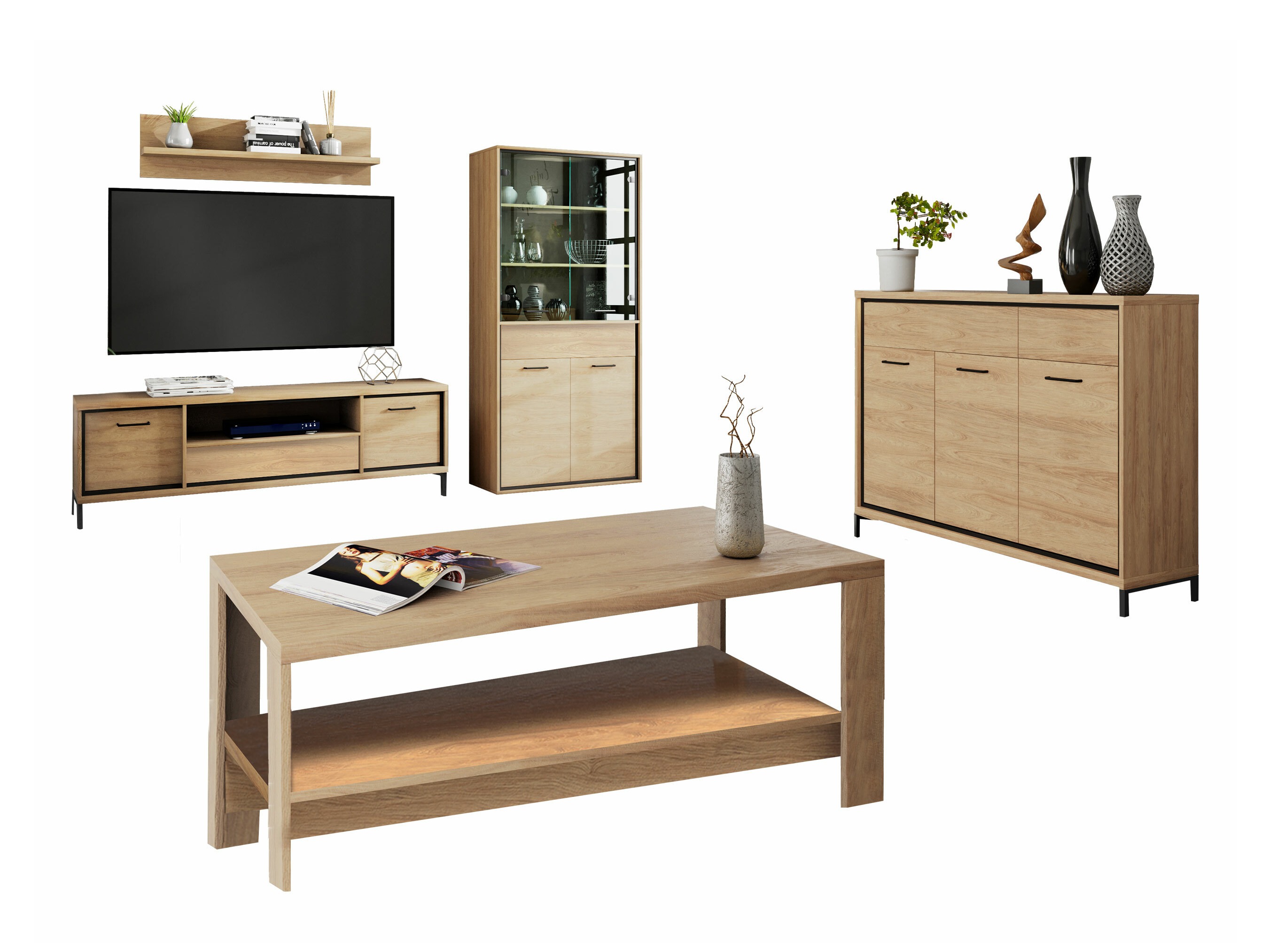 Stofusett Etrmoni 118 (Ljós viður)
