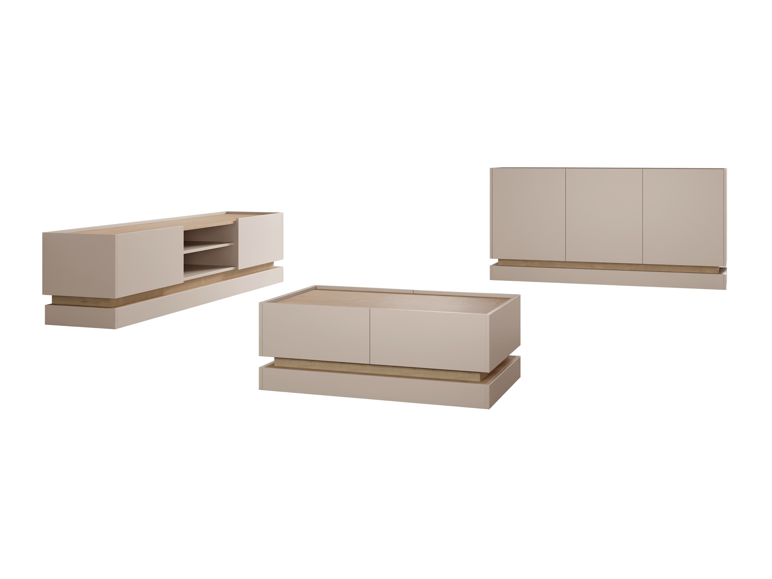 Stofusett Comfivo Tilia (Kasmír + Eik)