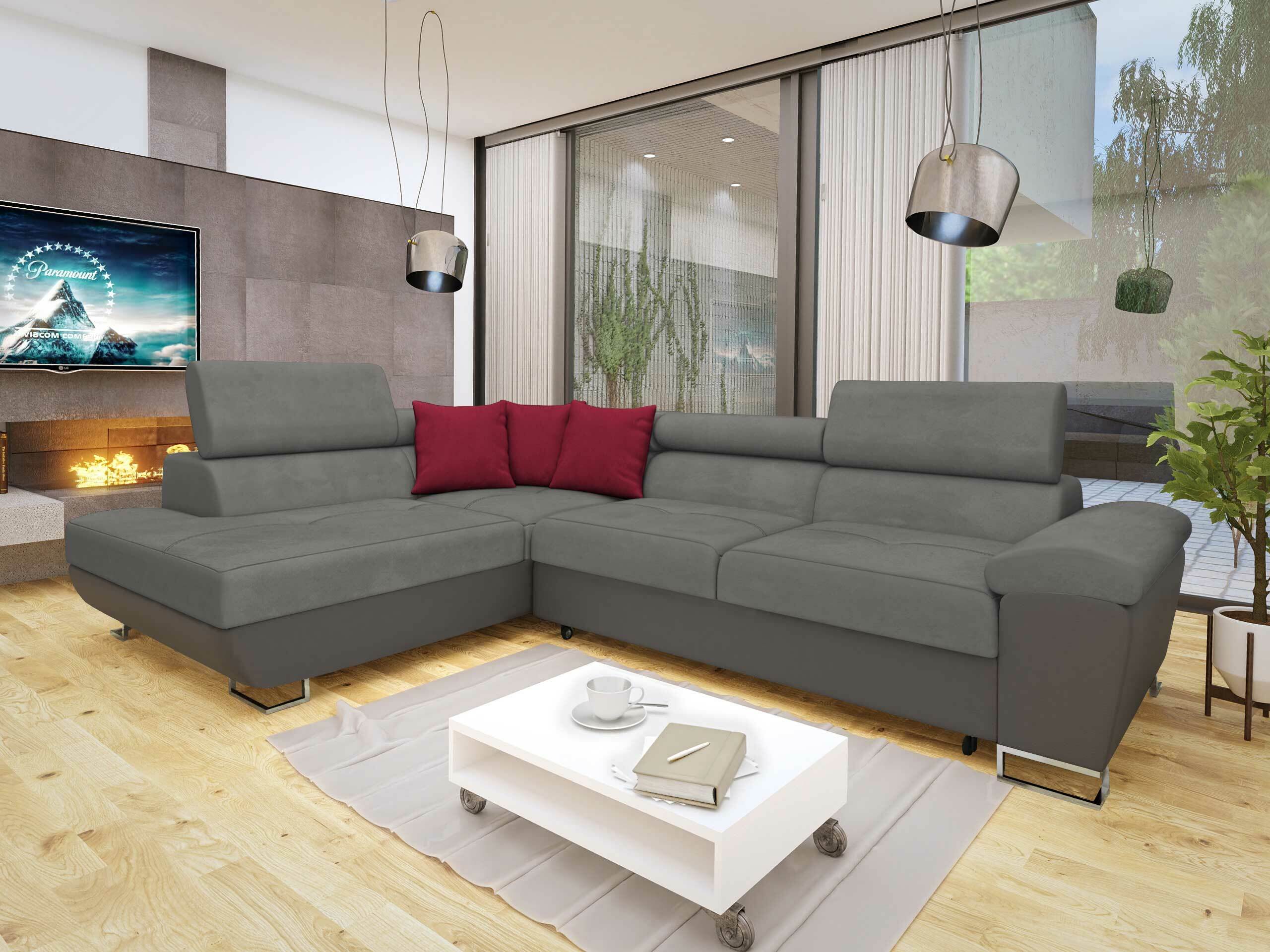 Horn­sófi Comfivo Ruta II (Soft 029 + Uttario Velvet 2971 + Kronos 02)
