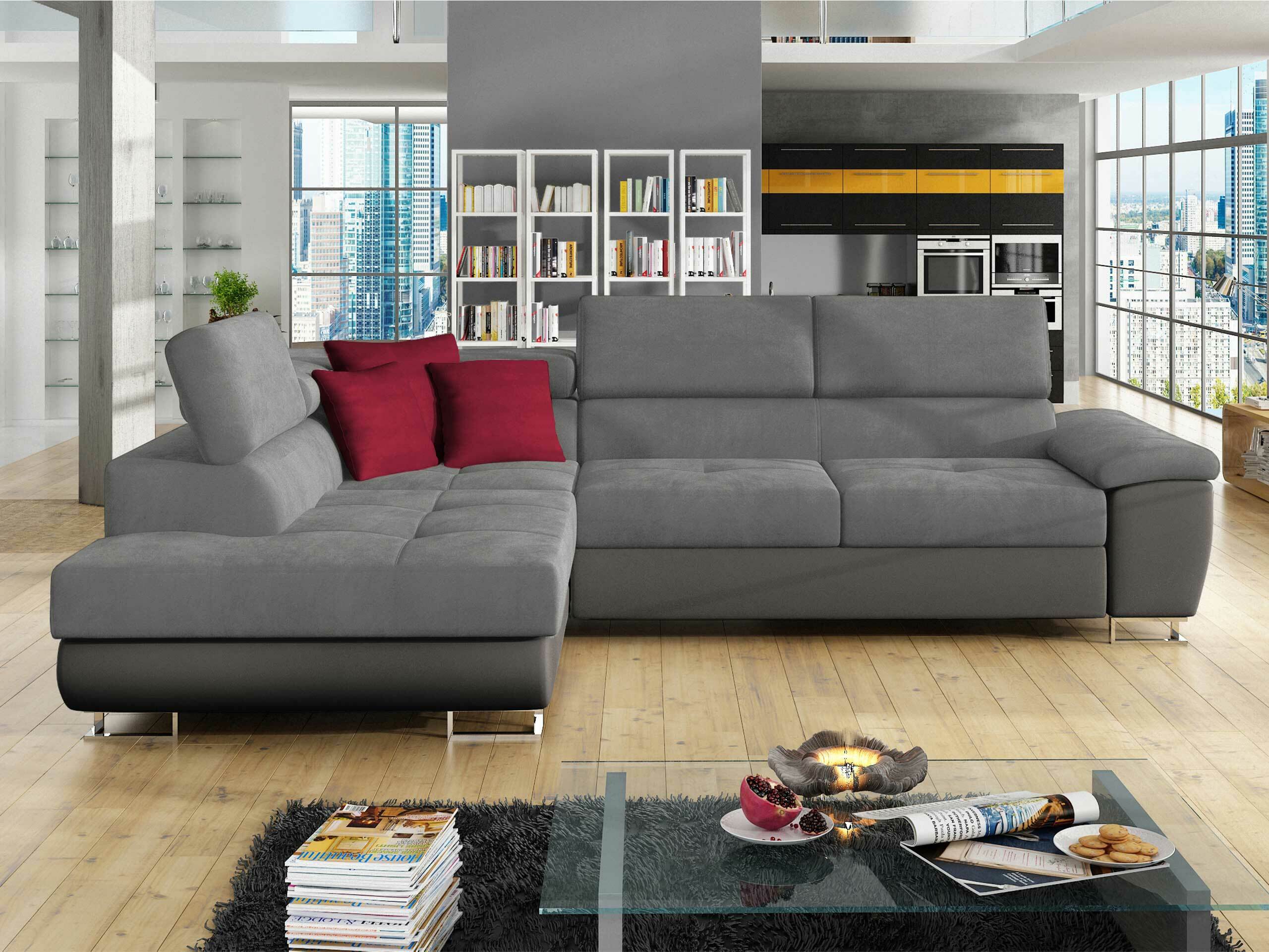 Horn­sófi Comfivo Ruta II (Soft 029 + Uttario Velvet 2971 + Kronos 02)