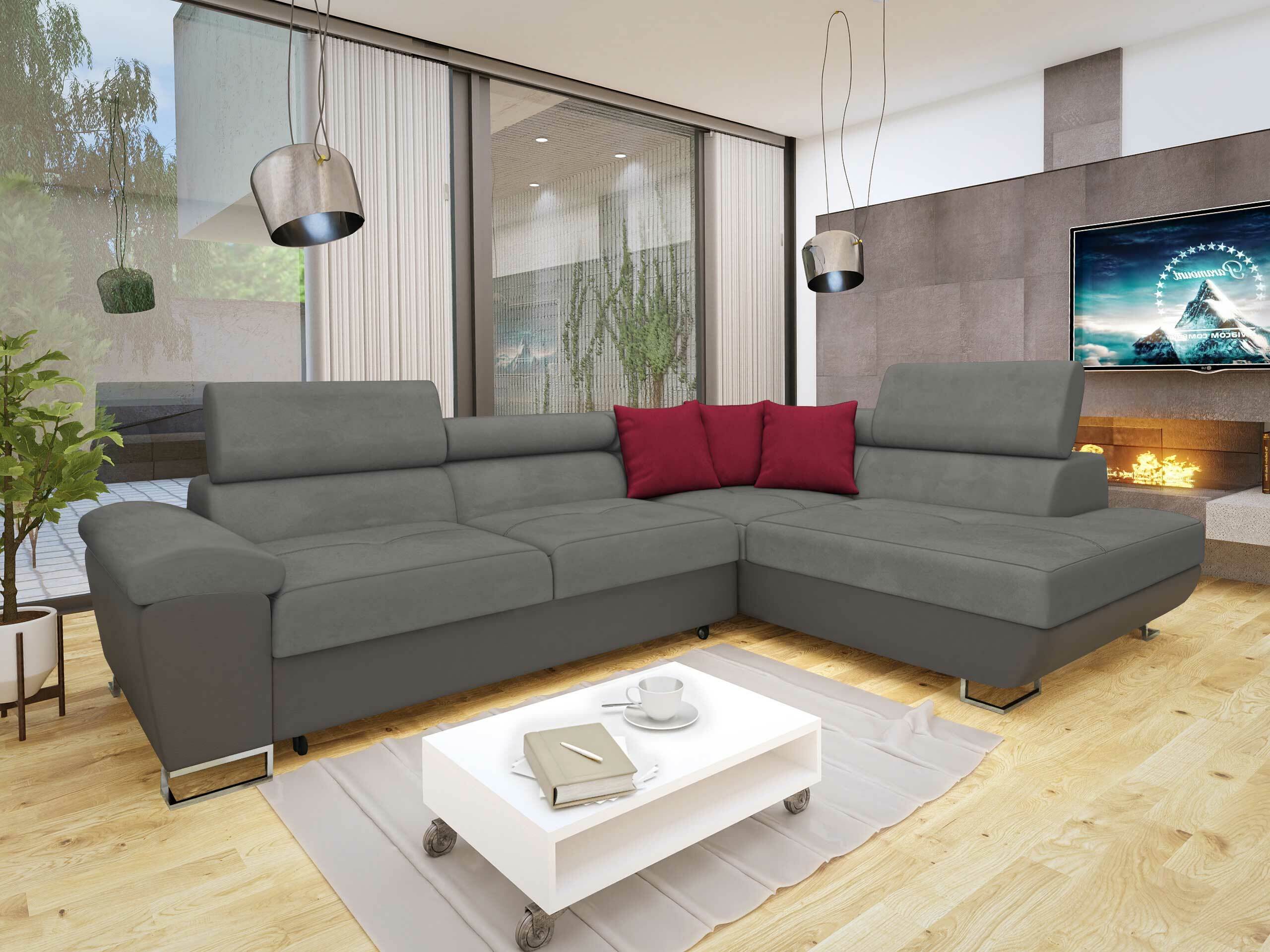 Horn­sófi Comfivo Ruta II (Soft 029 + Uttario Velvet 2971 + Kronos 02)