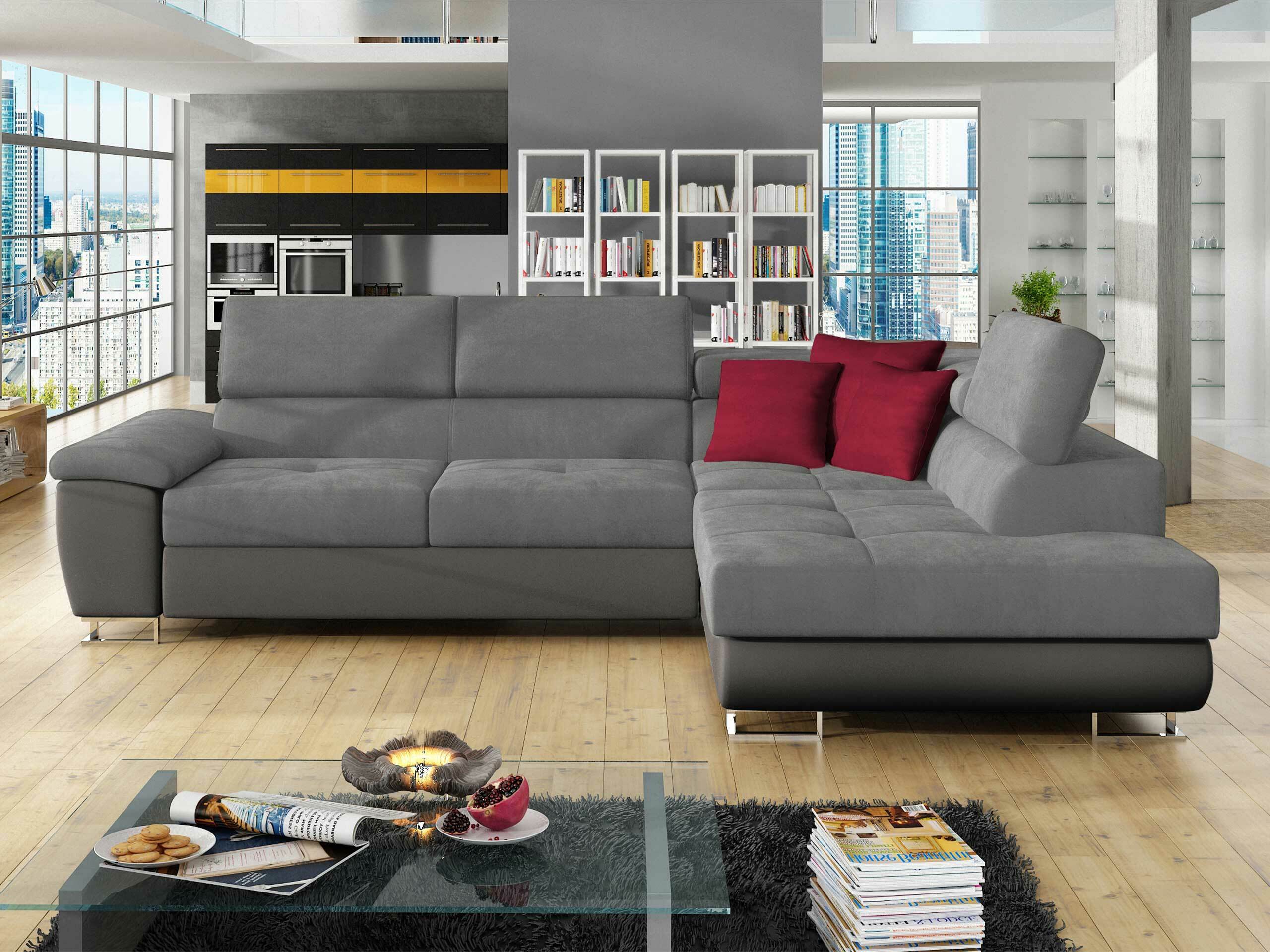 Horn­sófi Comfivo Ruta II (Soft 029 + Uttario Velvet 2971 + Kronos 02)