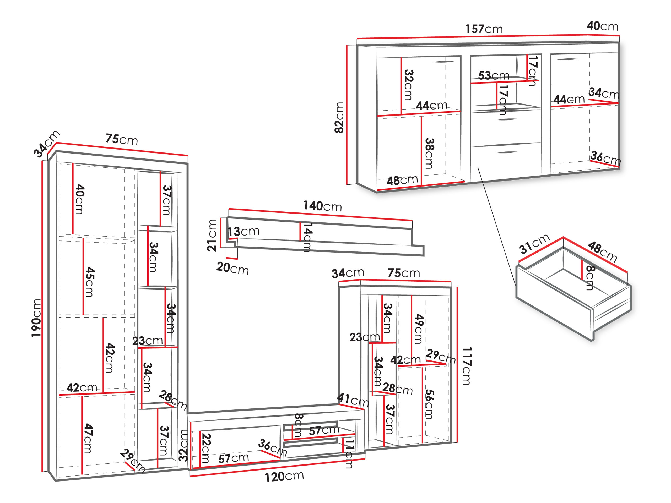 Stofusett Univio I (Eik)
