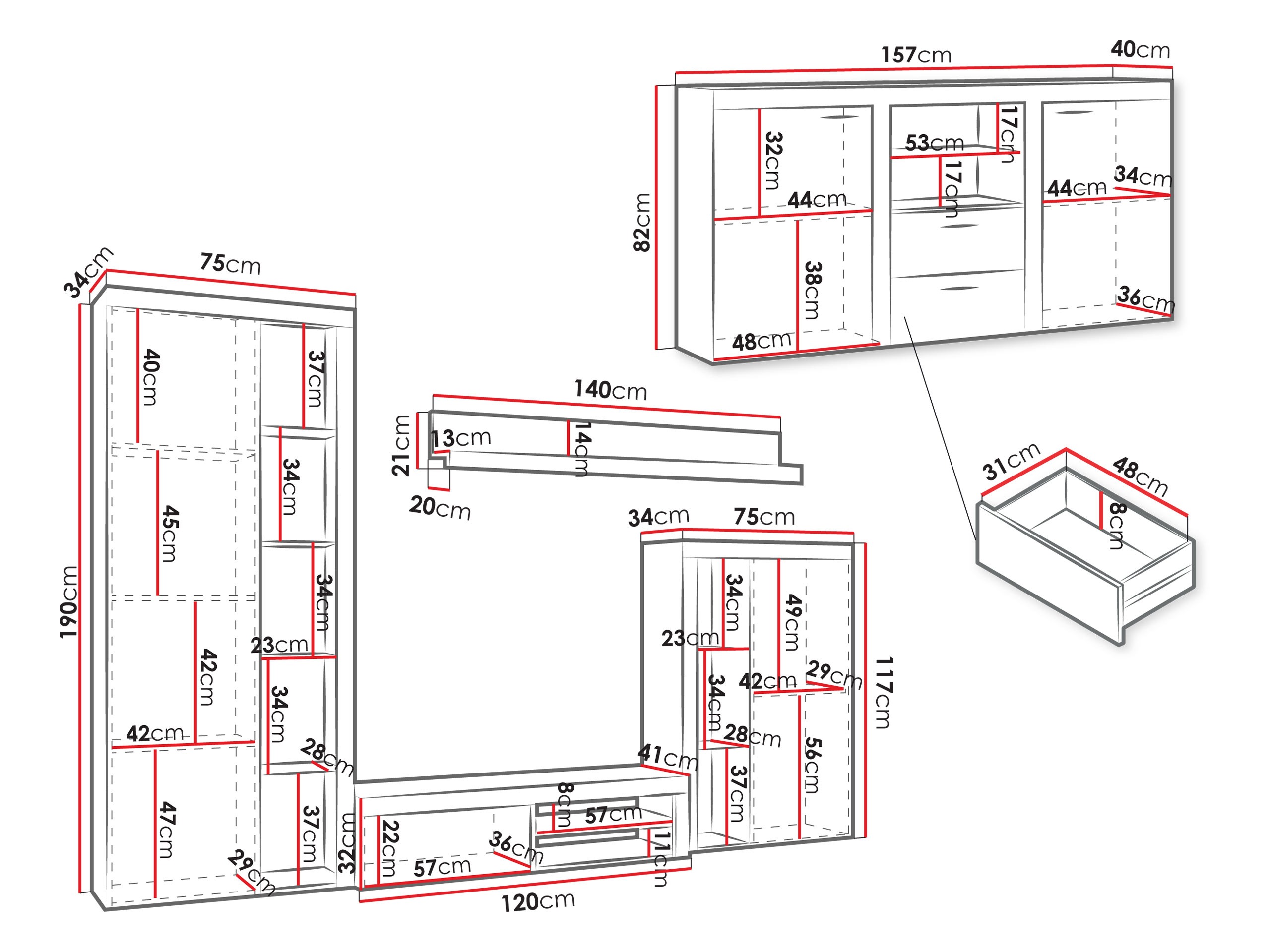 Stofusett Univio I (Eik)