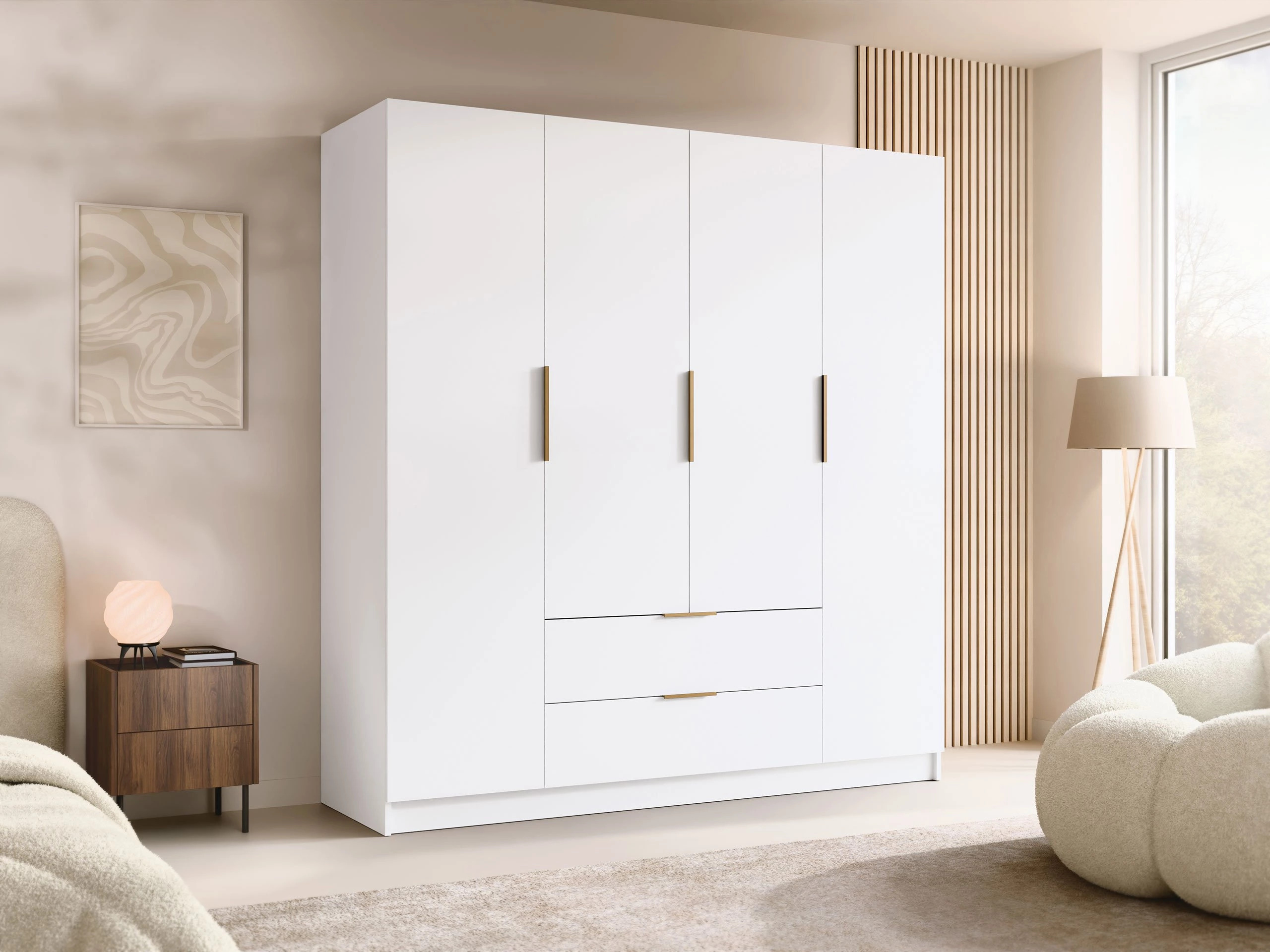 Fataskápur Closico Cadron I (Hvítur)