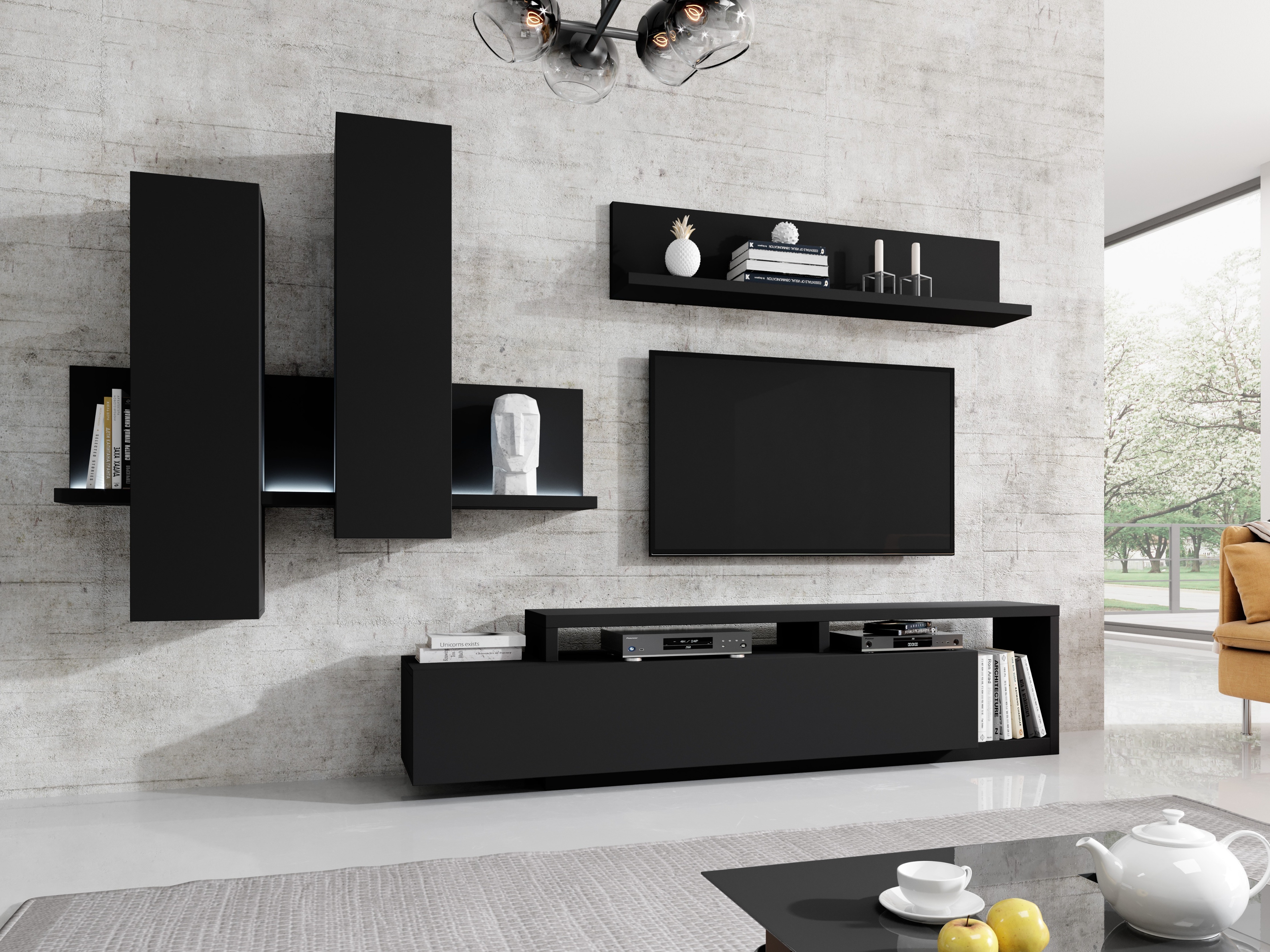 Stofusett Lutiva 100 (Matt svart)