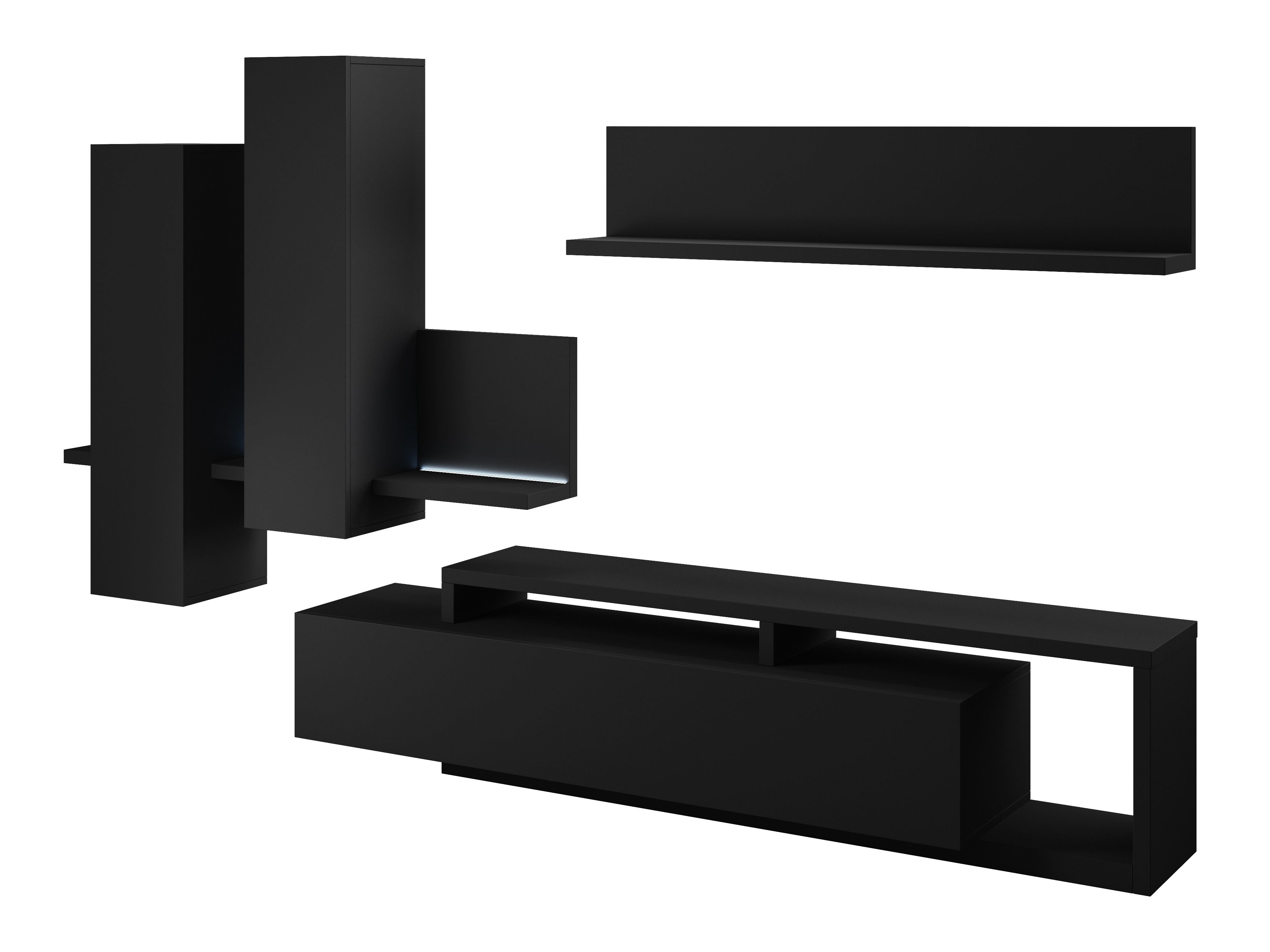 Stofusett Lutiva 100 (Matt svart)