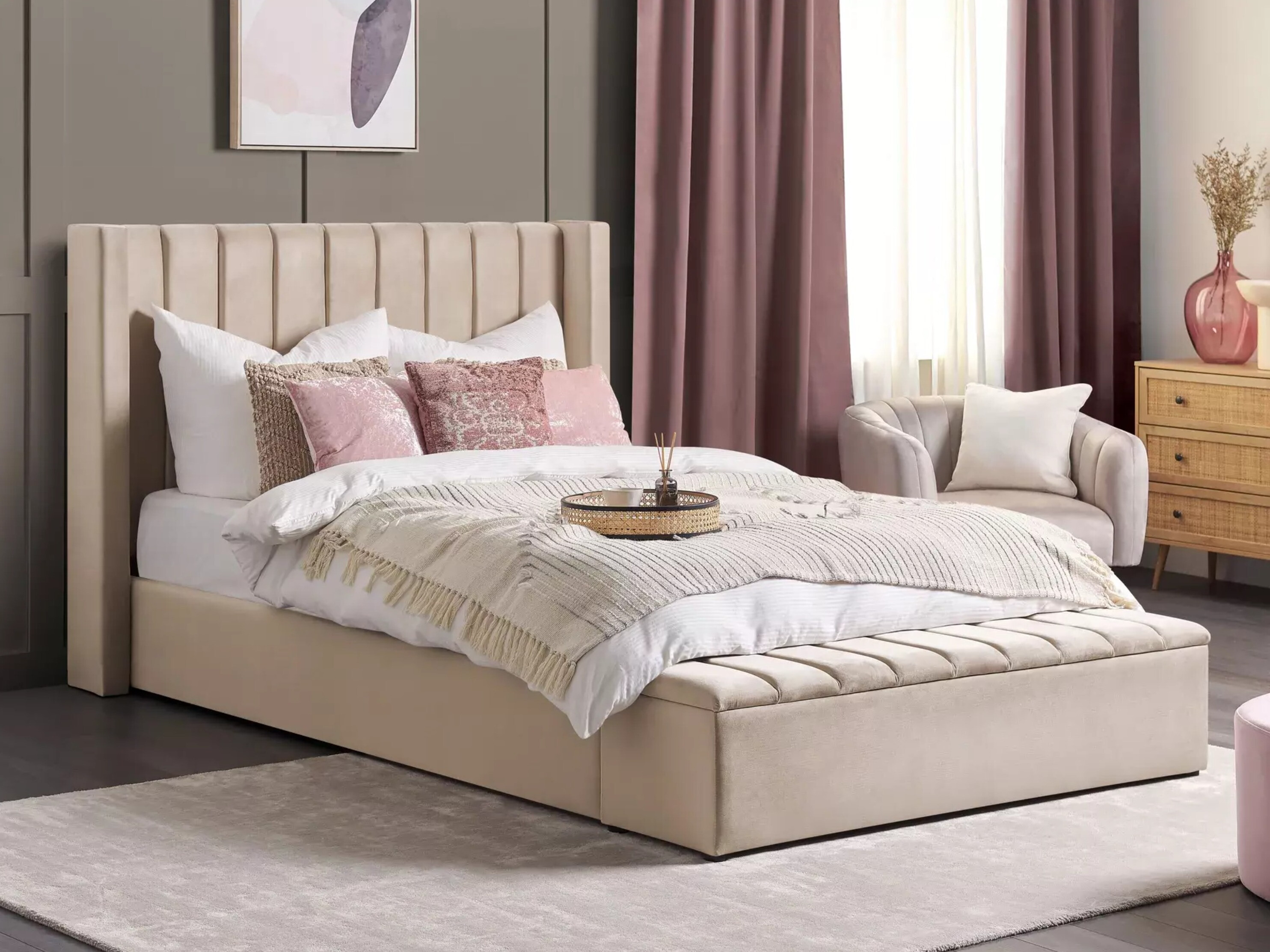 Rúm Berwyn 682 (Beige)