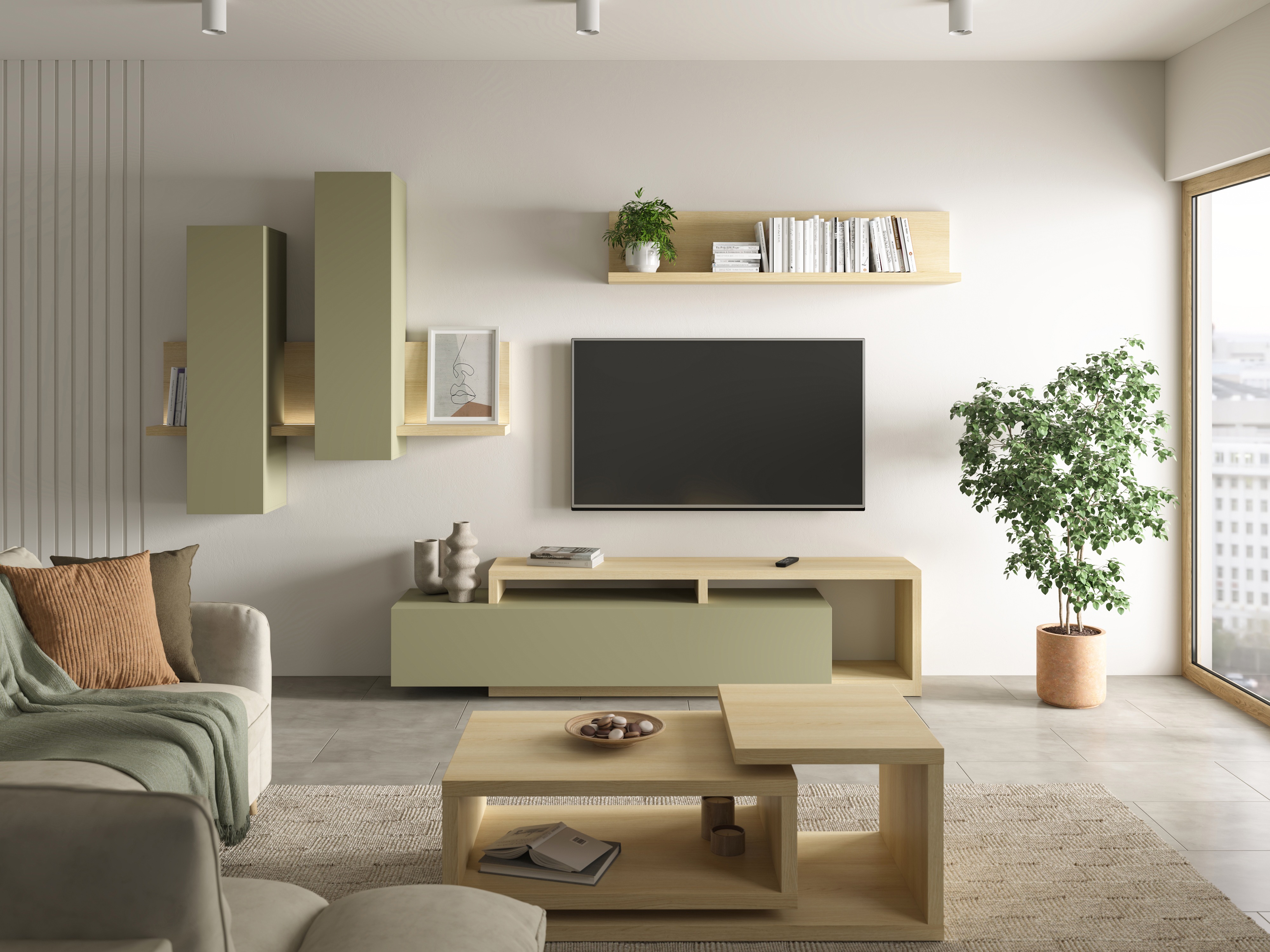 Stofusett Lutiva 100 (Tröllatré + Eik)
