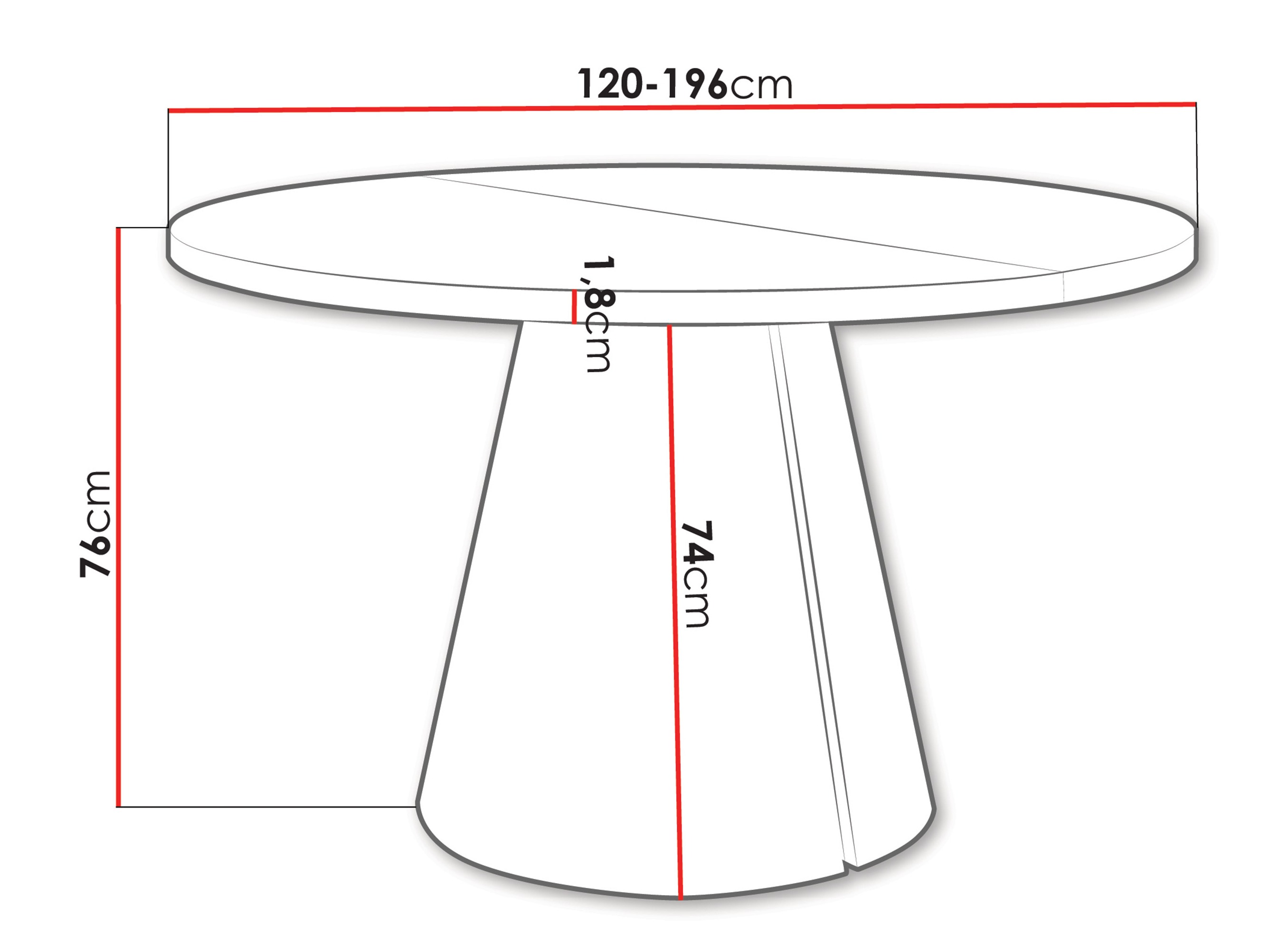 Borð Oswego 167