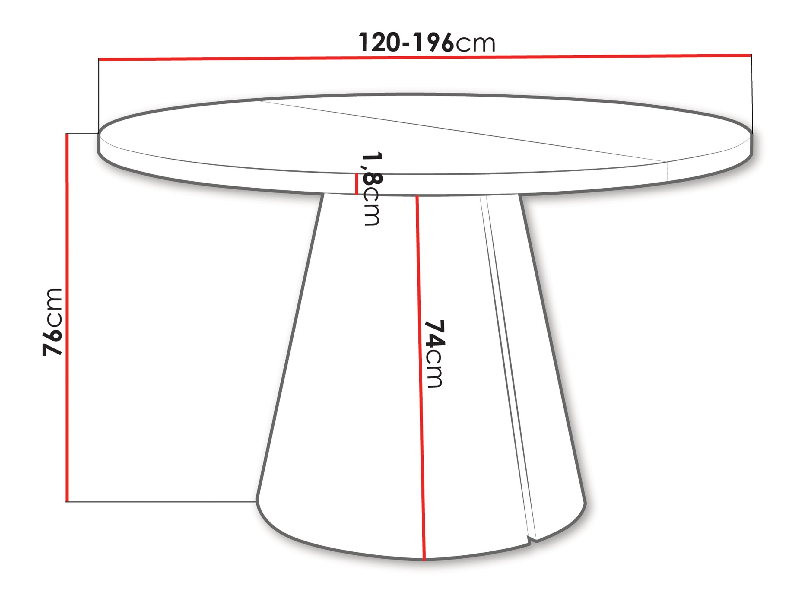 Borð Oswego 168
