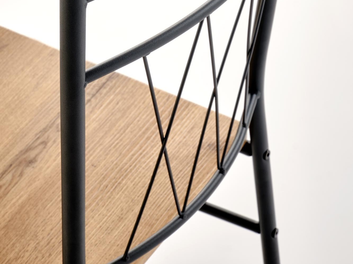 Borðstofusett Houston 1251 (Eik + Svartur)