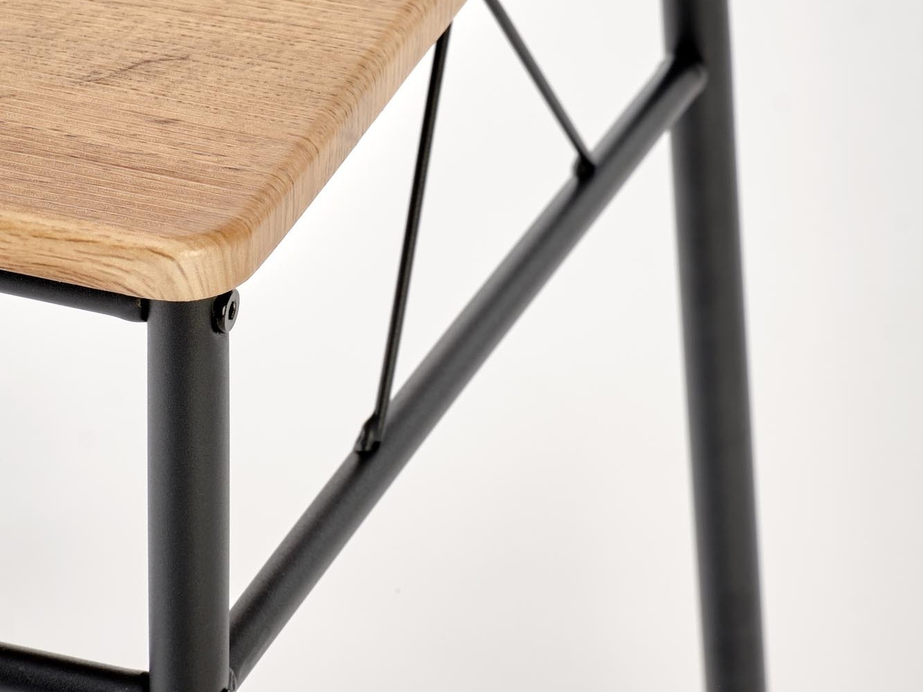 Borðstofusett Houston 1251 (Eik + Svartur)
