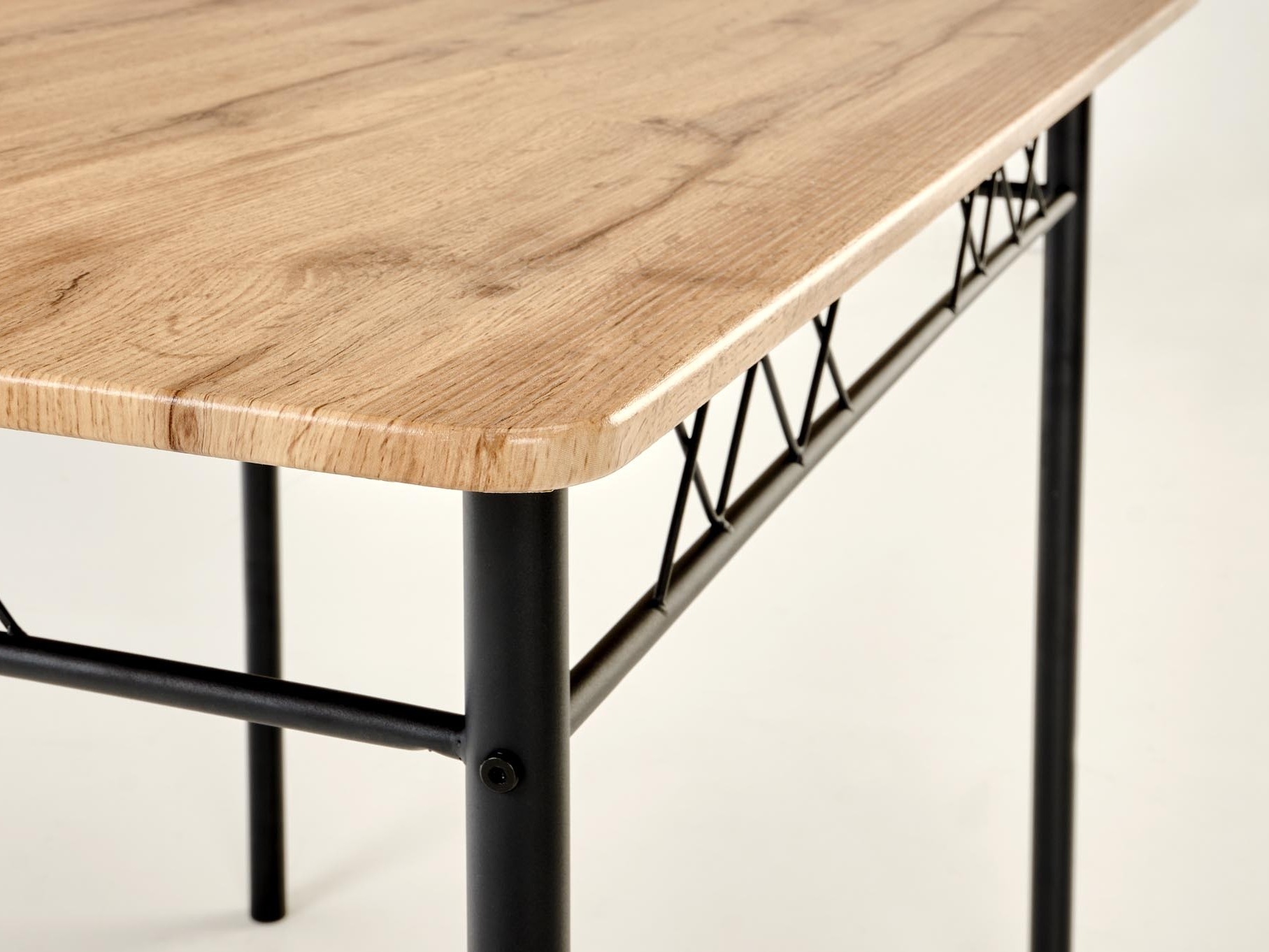 Borðstofusett Houston 1251 (Eik + Svartur)