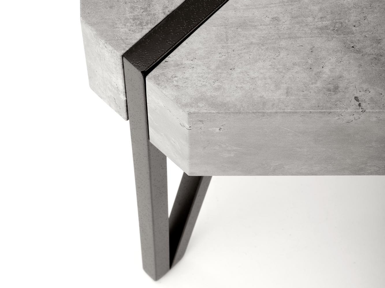 Sófaborð Houston 303 (Steinsteypa + Svartur)