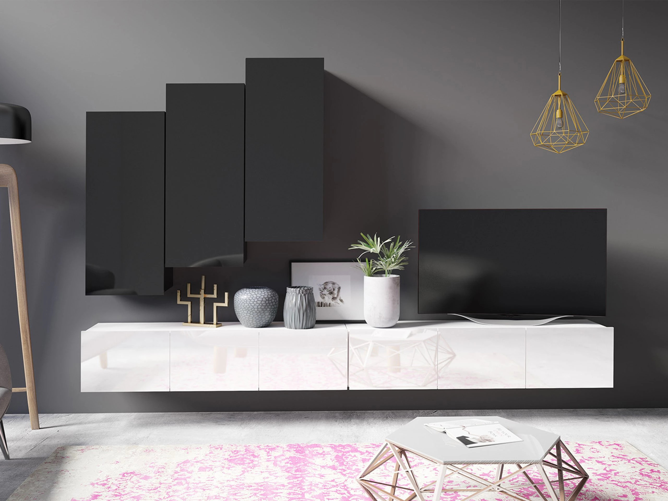 Stofusett Remus XX (Hvítur + Svartur)