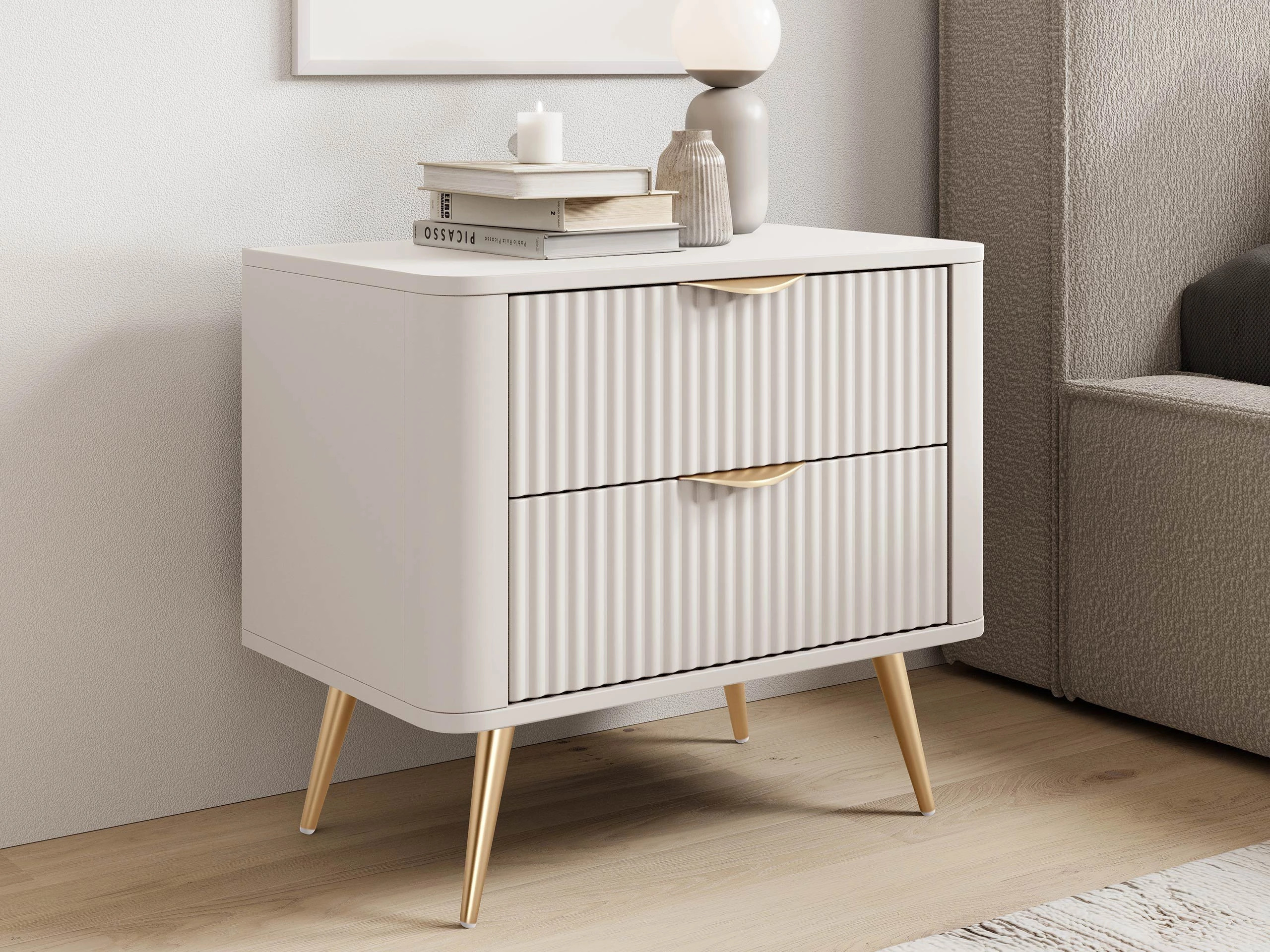 Náttborð Lectum (Beige)
