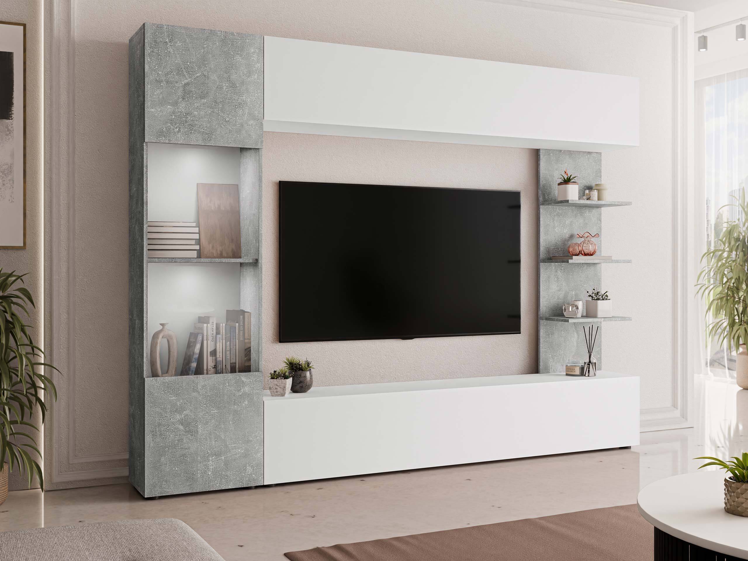 Stofusett Comfivo Animus (Hvítur + Steinsteypa)