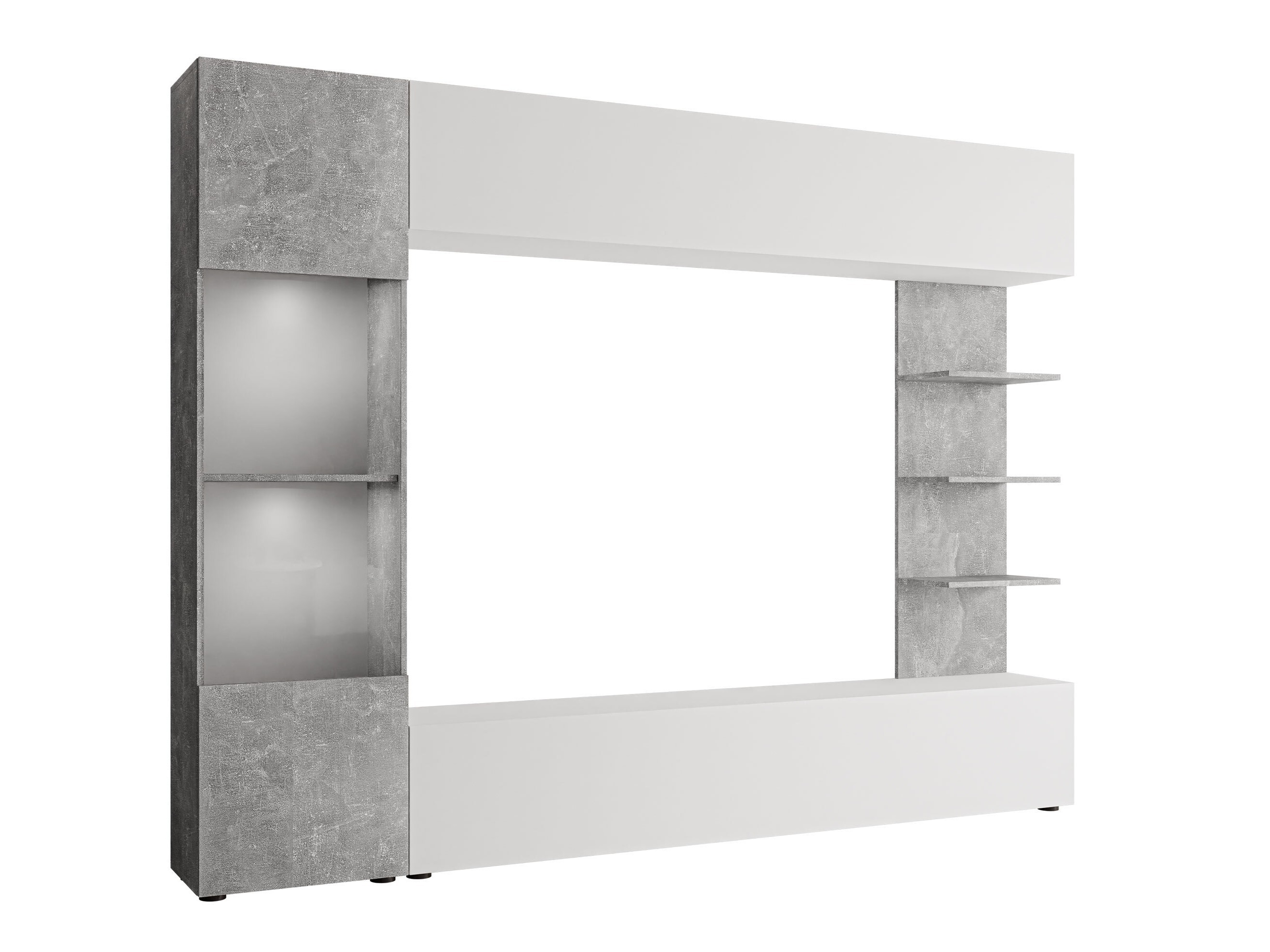 Stofusett Comfivo Animus (Hvítur + Steinsteypa)