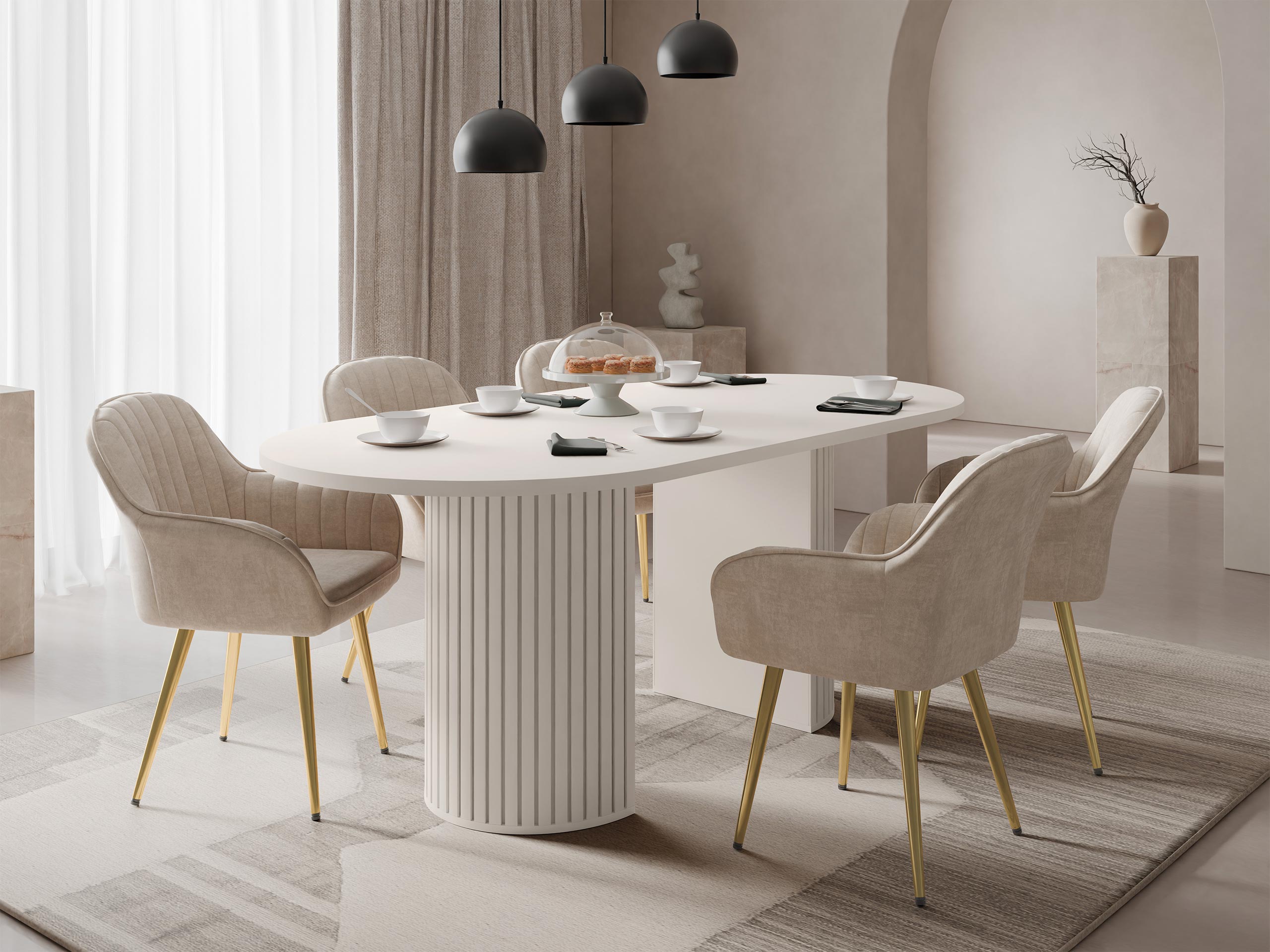 Borð Comfivo Ulma (Beige)