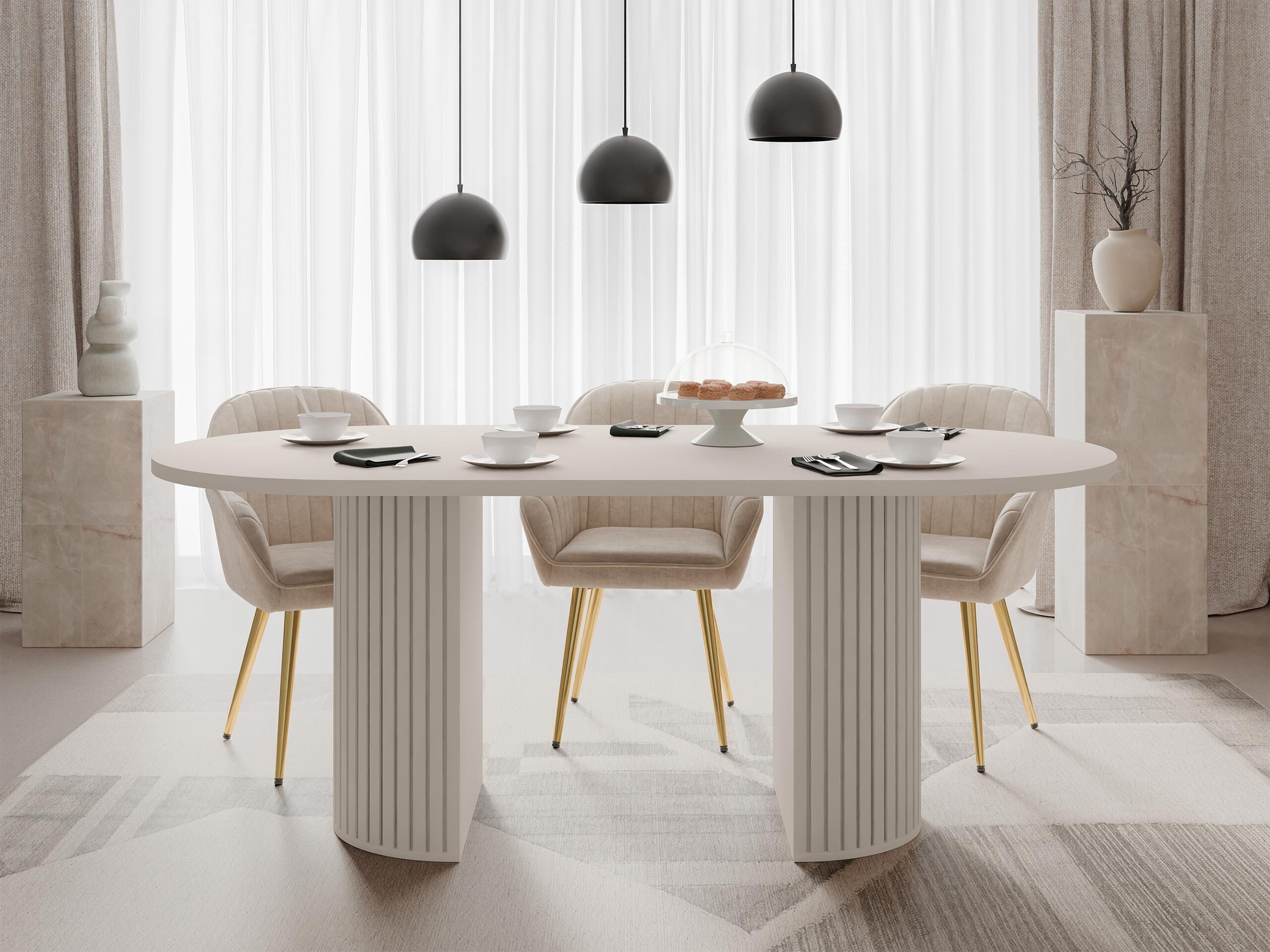 Borð Comfivo Ulma (Beige)