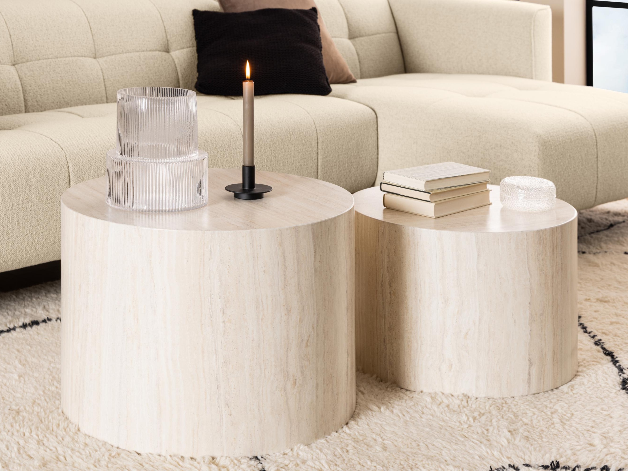 Sett af sófaborðum Norsica 800 (Beige)