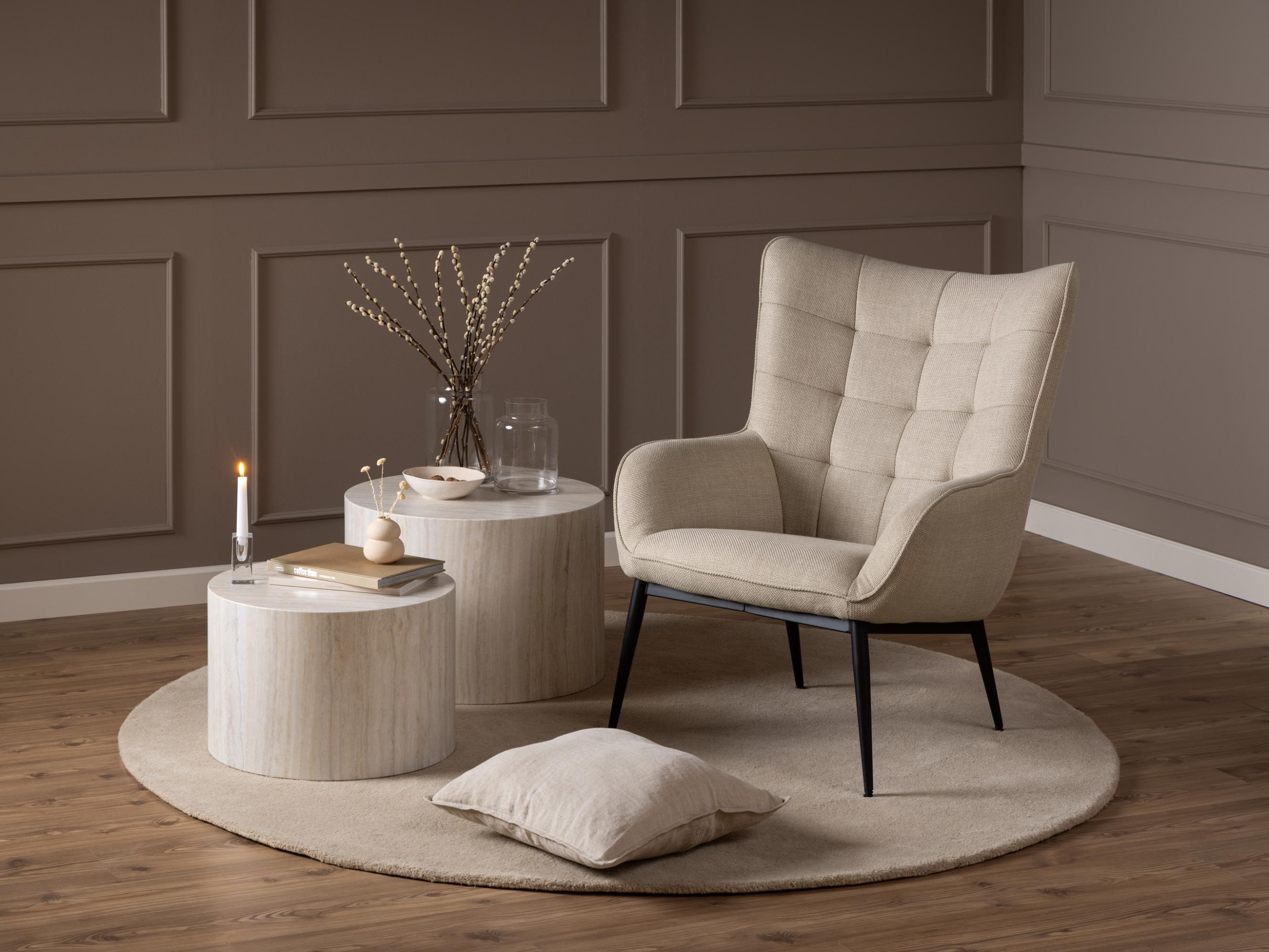 Sett af sófaborðum Norsica 800 (Beige)