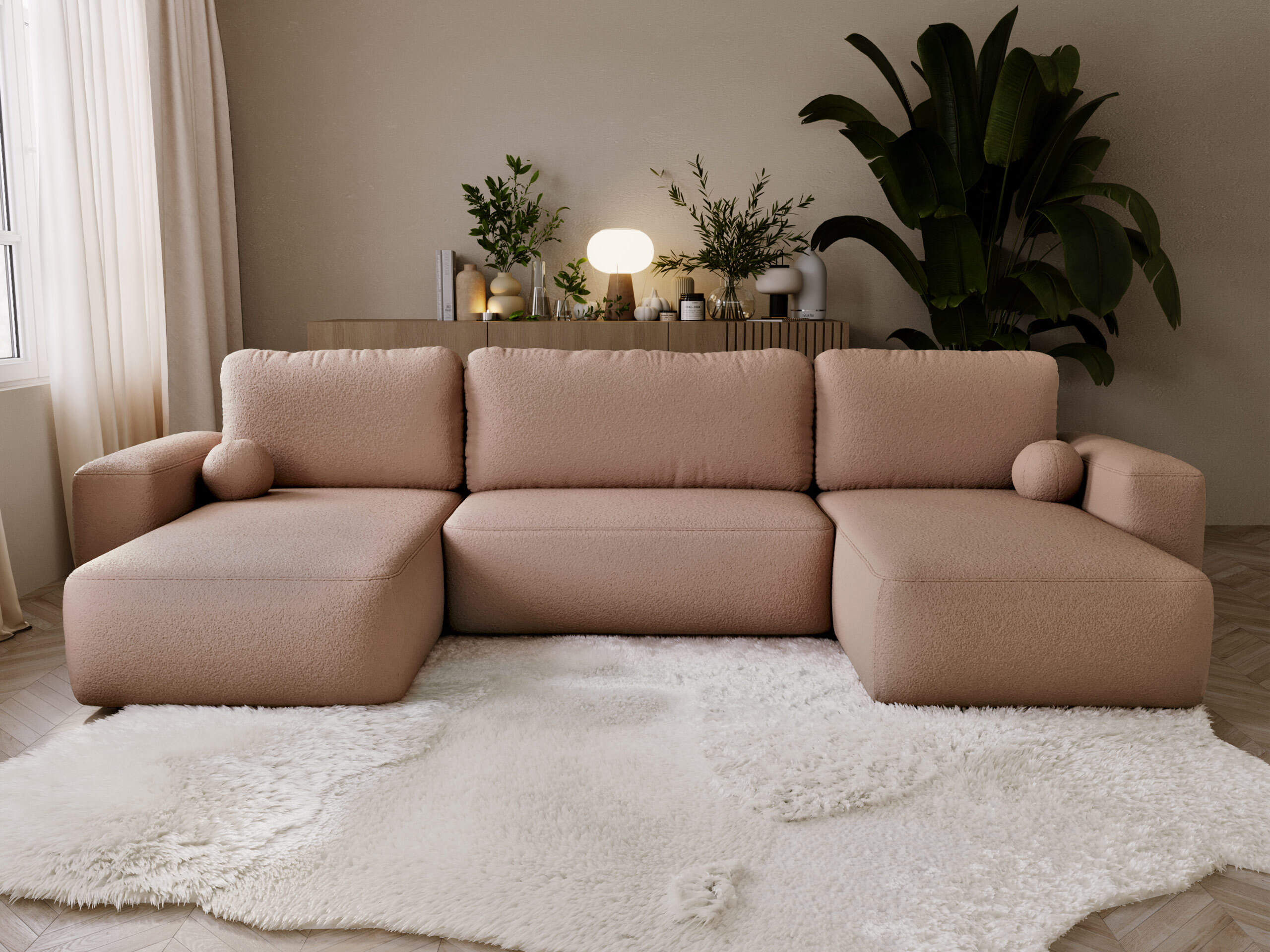 Horn­sófi TrendyNest Piscor (Coral 45)