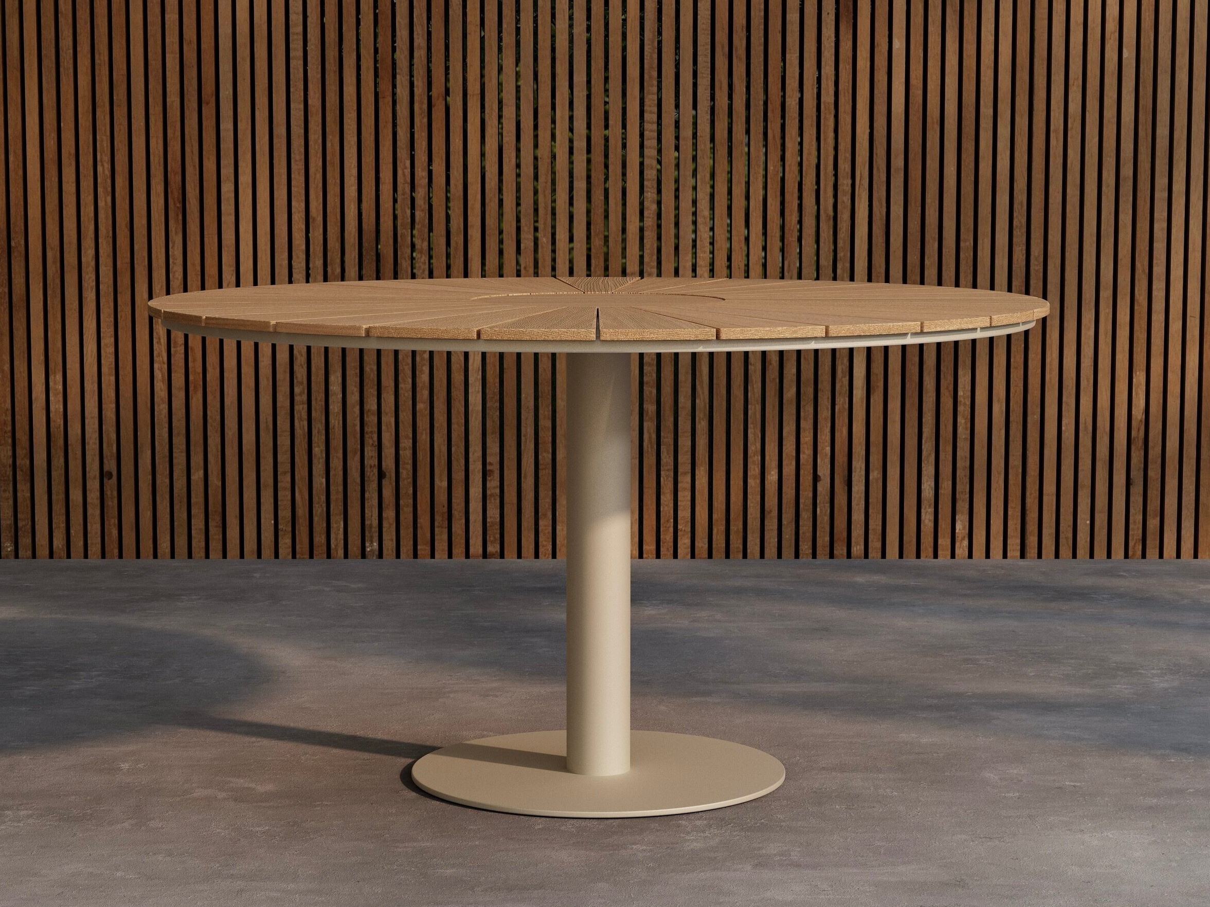 Útiborð Dallas 5166 (Beige + Teak)