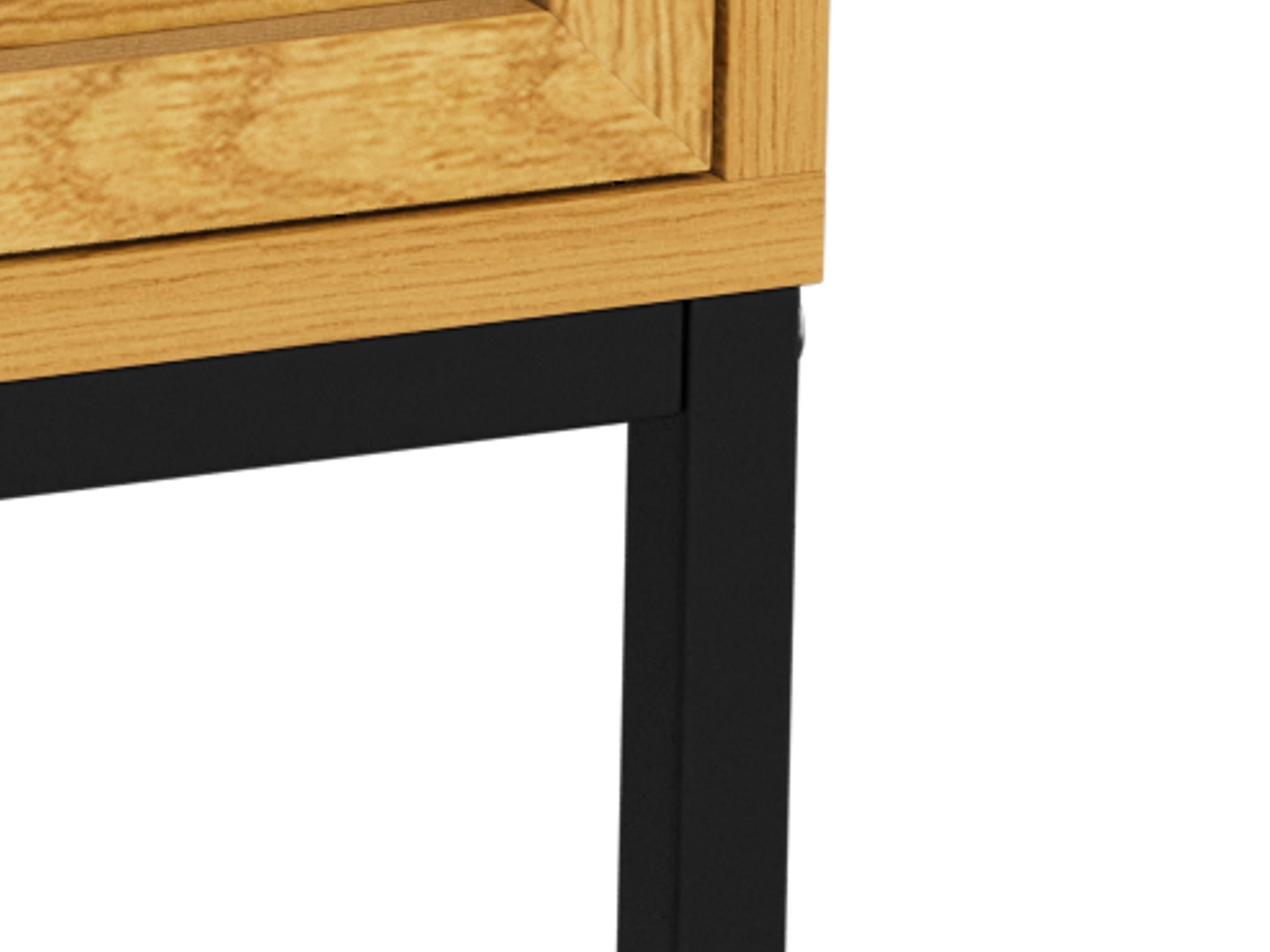 Náttborð Norsica 1050 (Svartur + Villt eik)