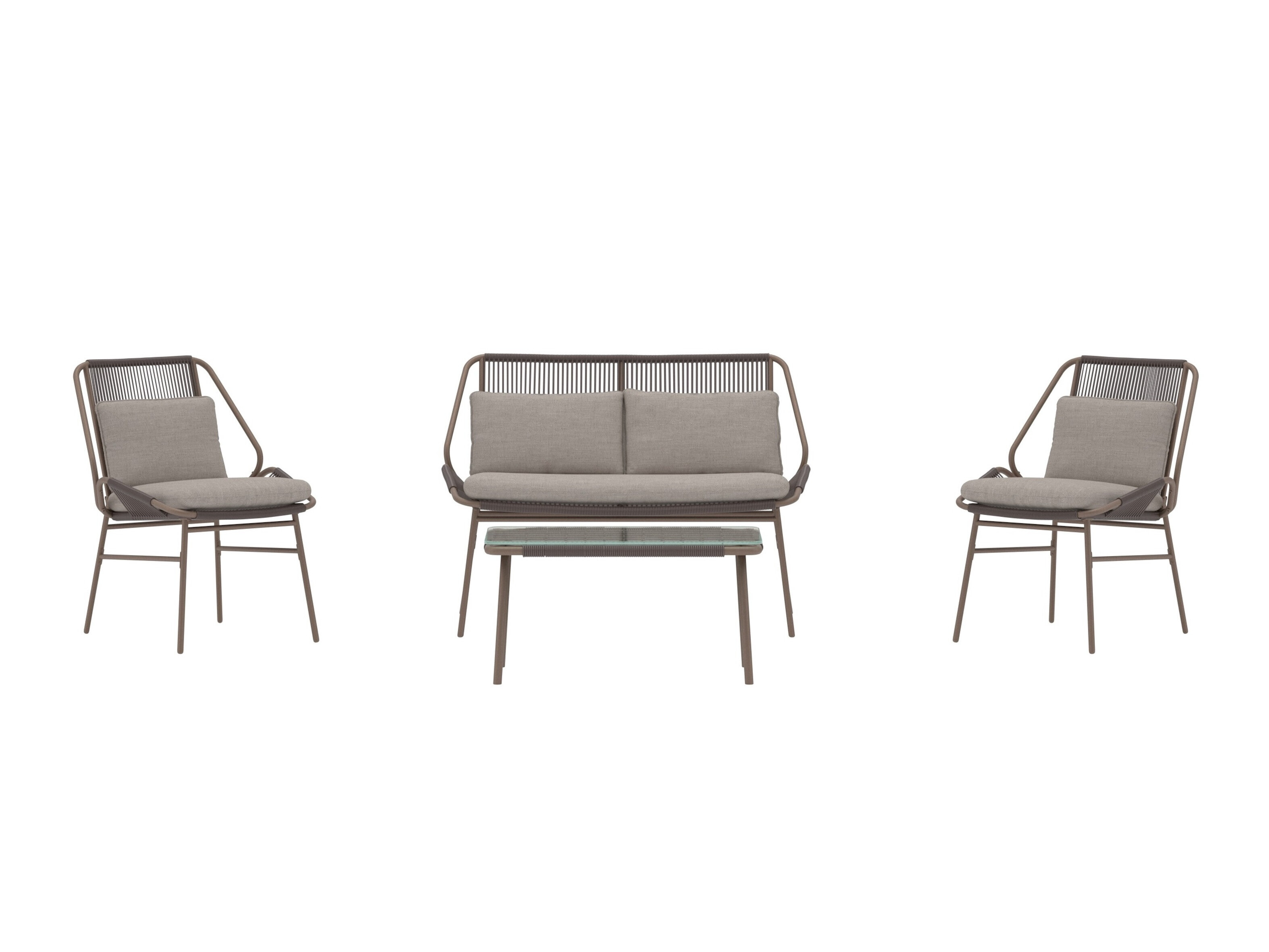Útihúsgagnasett Dallas 5169 (Brúnn + Beige)