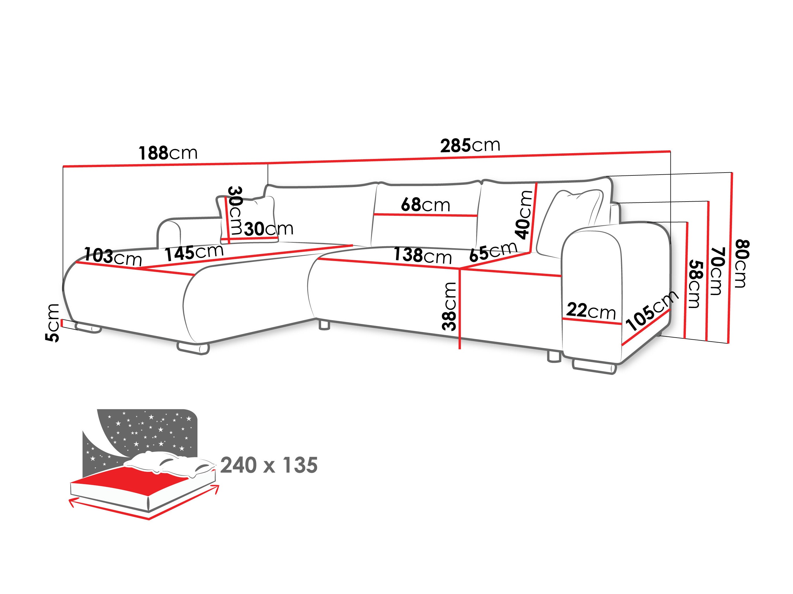 Horn­sófi Comfivo Consors (Flow 22)