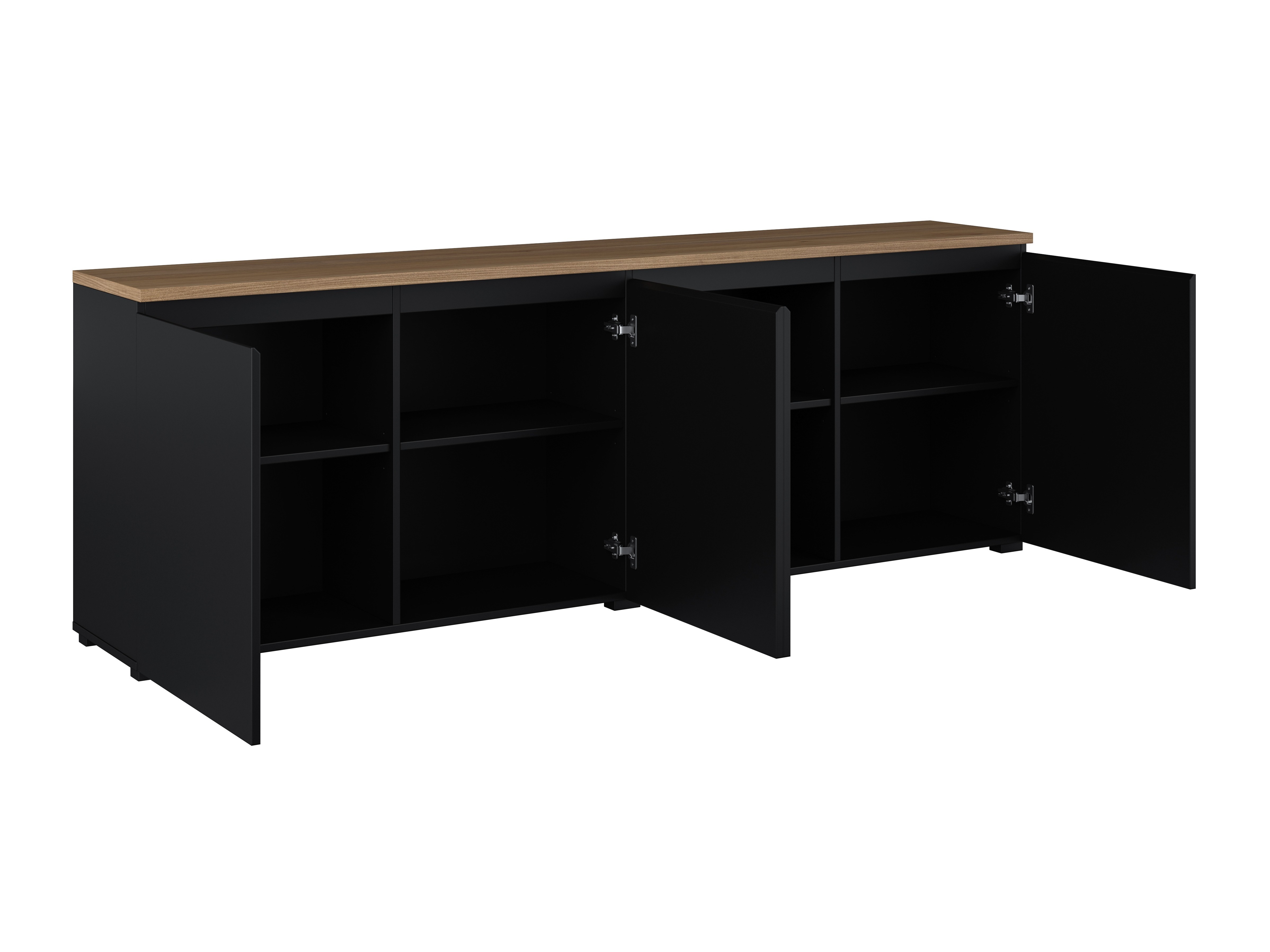 Skenkur Baletu 105 (Svartur + Eik)