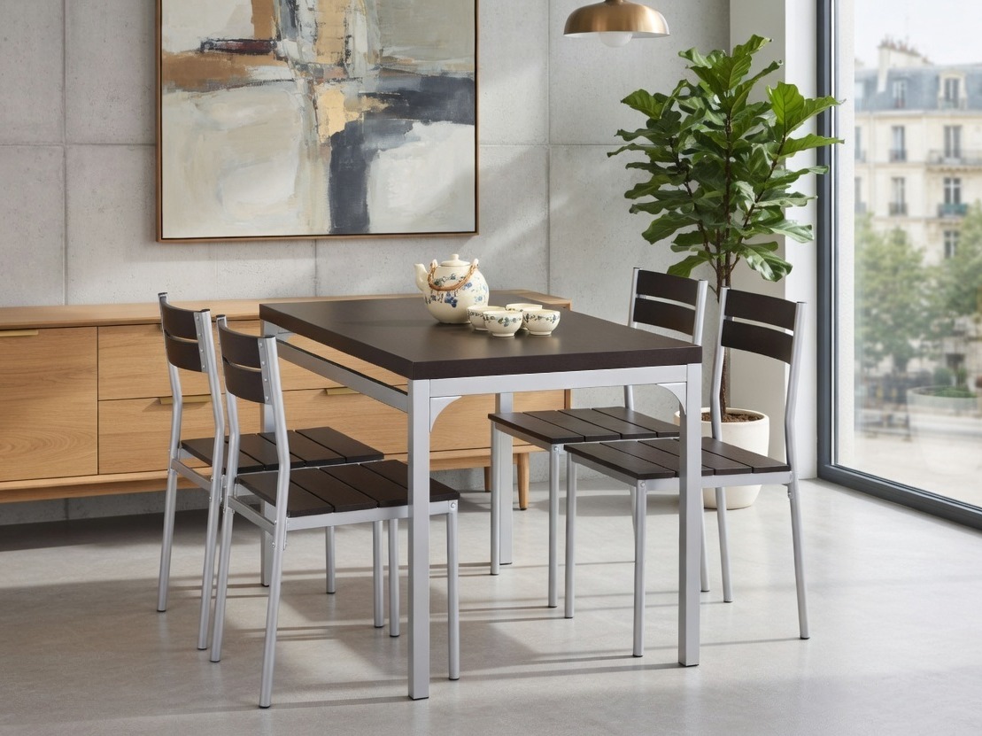 Borðstofusett Houston 128 (Wenge)