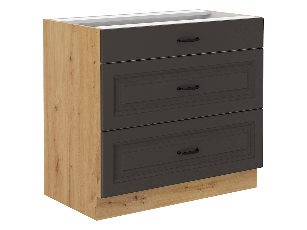 Skápaeining með skúffum Retro Grey 120