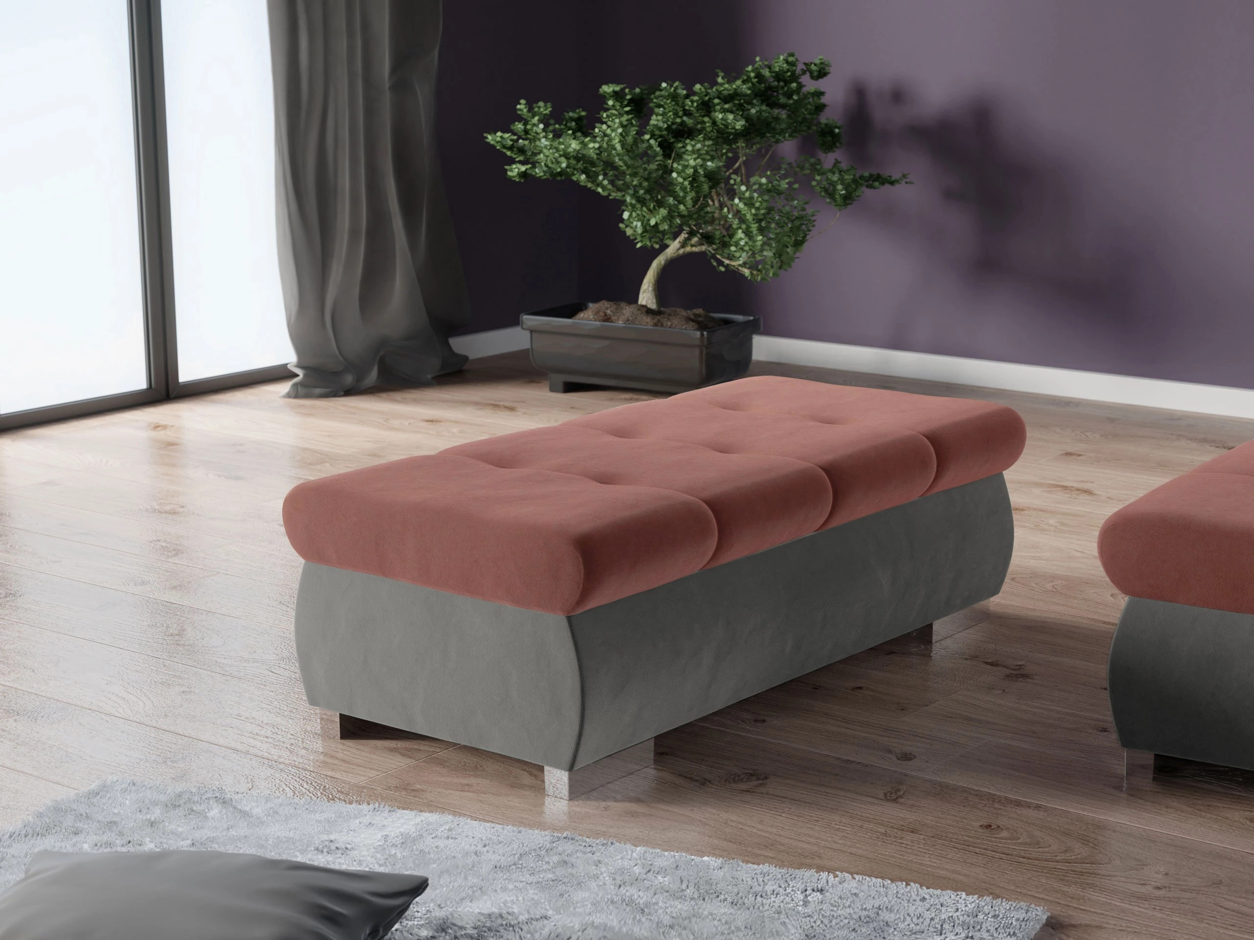 Bólstraður bekkur Comfivo Nitor I (Magic Velvet 2217 + Magic Velvet 2258)