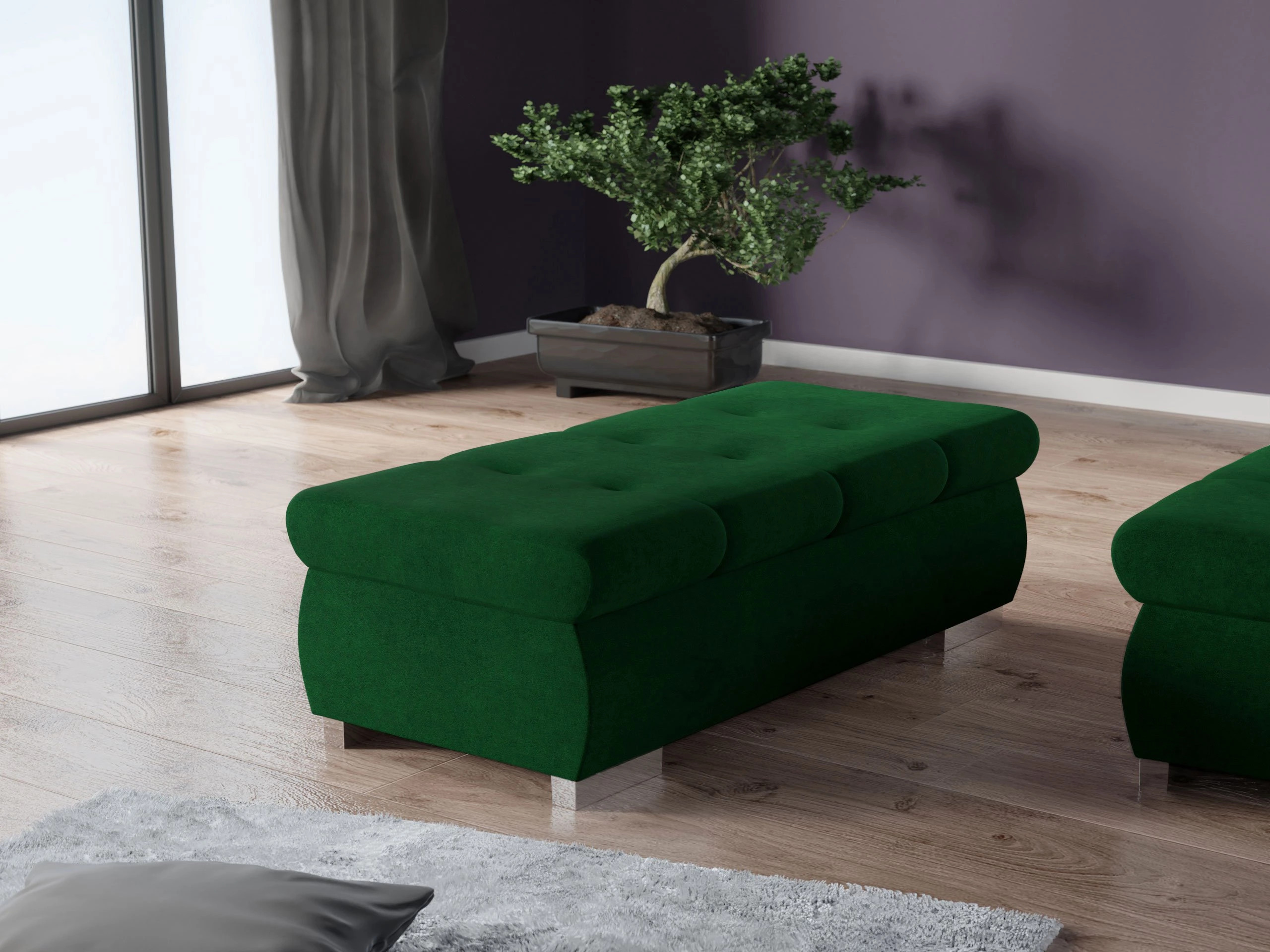 Bólstraður bekkur Comfivo Nitor I (Uttario Velvet 2951)