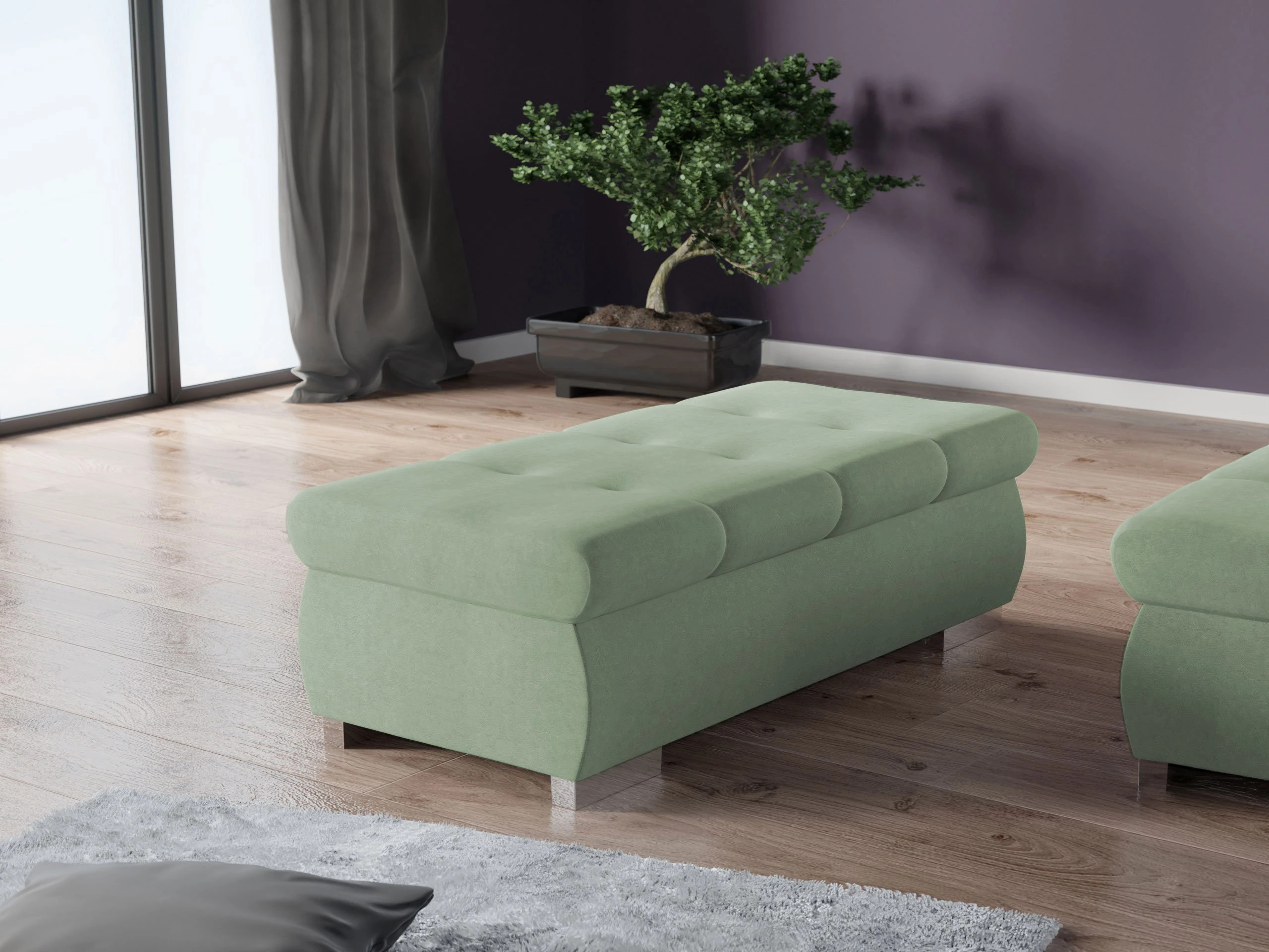 Bólstraður bekkur Comfivo Nitor I (Uttario Velvet 2954)