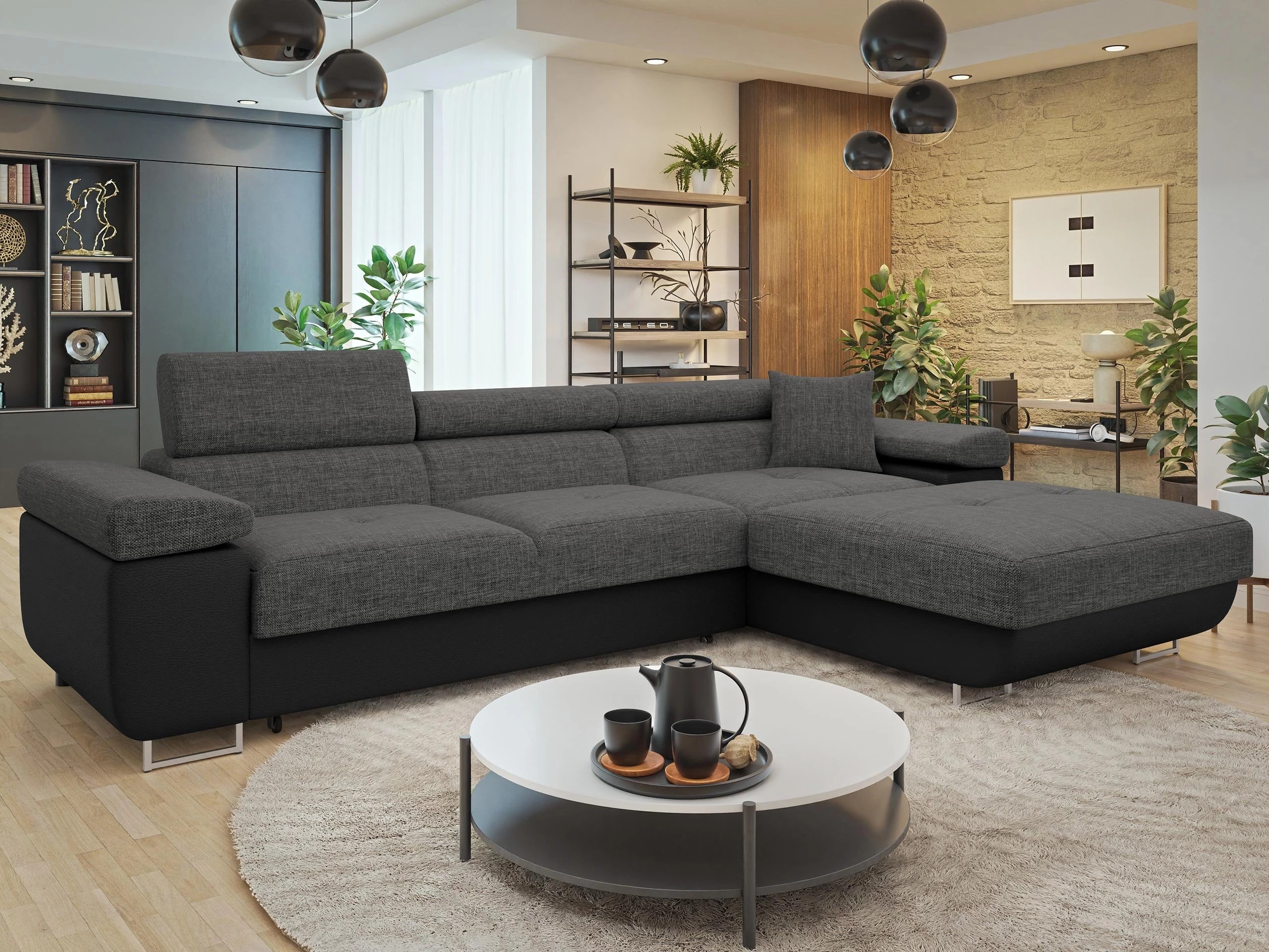 Horn­sófi Comfivo Vinetum II (Soft 011 + Lux 06)