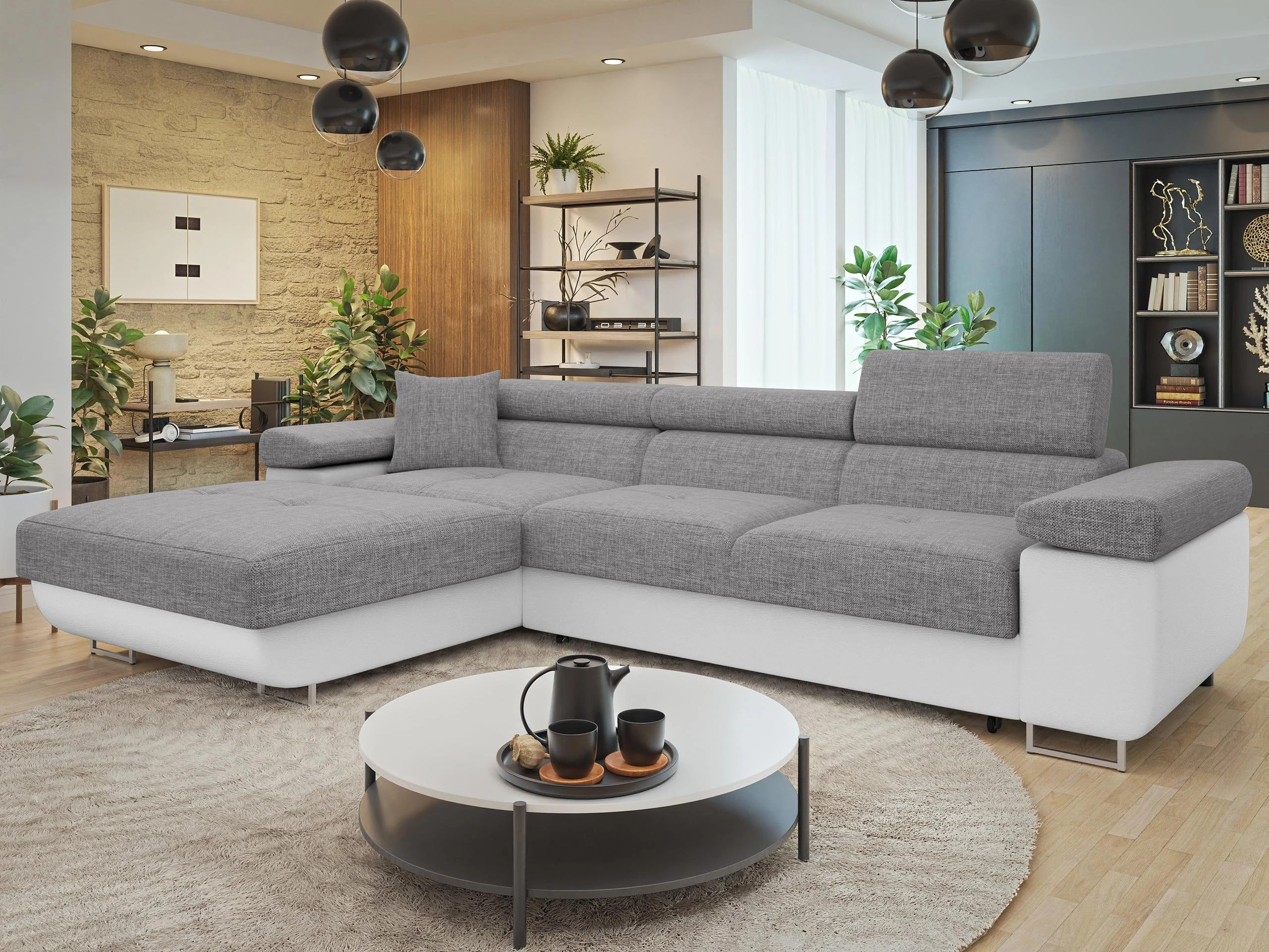 Horn­sófi Comfivo Vinetum II (Soft 017 + Lux 05)