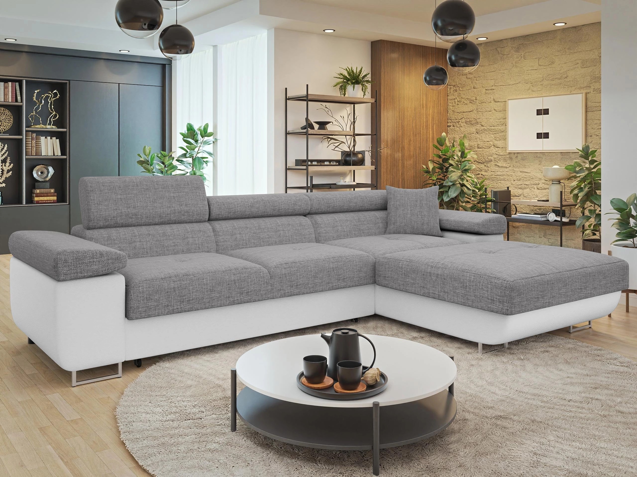 Horn­sófi Comfivo Vinetum II (Soft 017 + Lux 05)