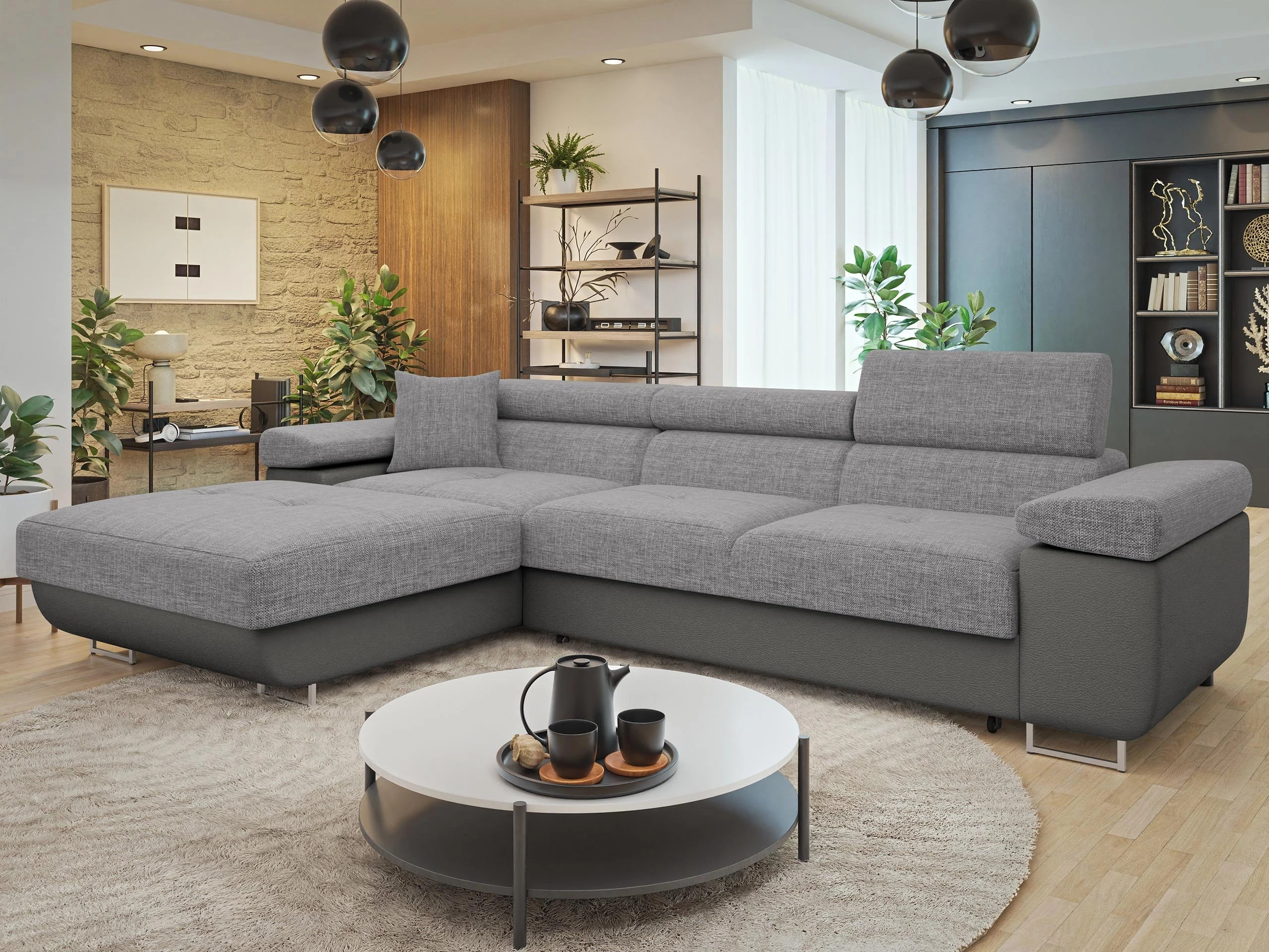 Horn­sófi Comfivo Vinetum II (Soft 029 + Lux 05)