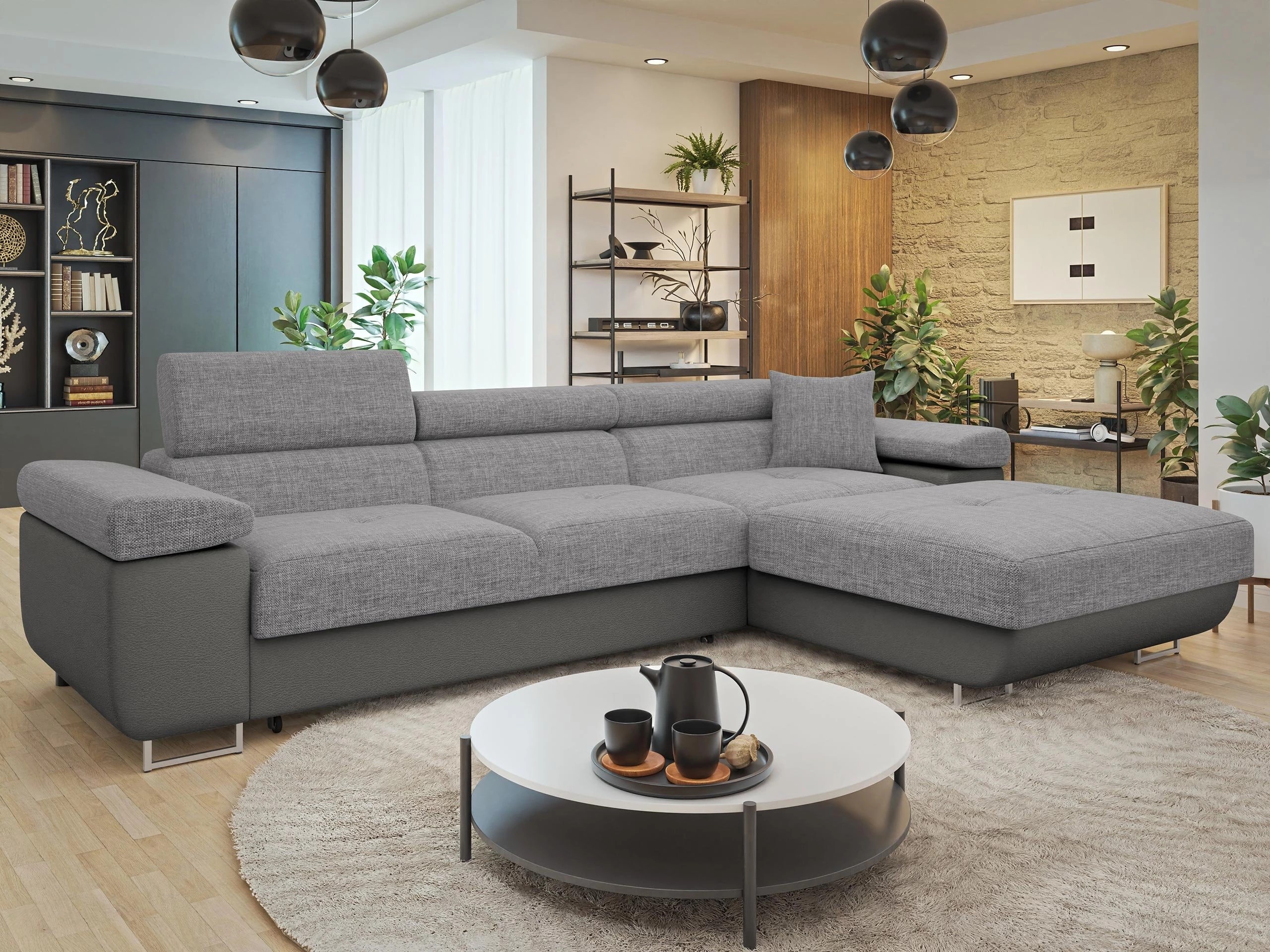 Horn­sófi Comfivo Vinetum II (Soft 029 + Lux 05)