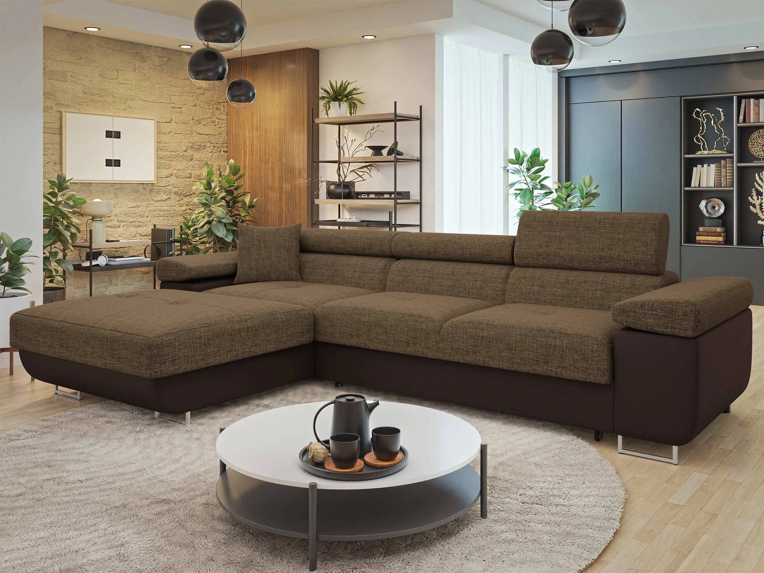 Horn­sófi Comfivo Vinetum II (Soft 066 + Lux 03)
