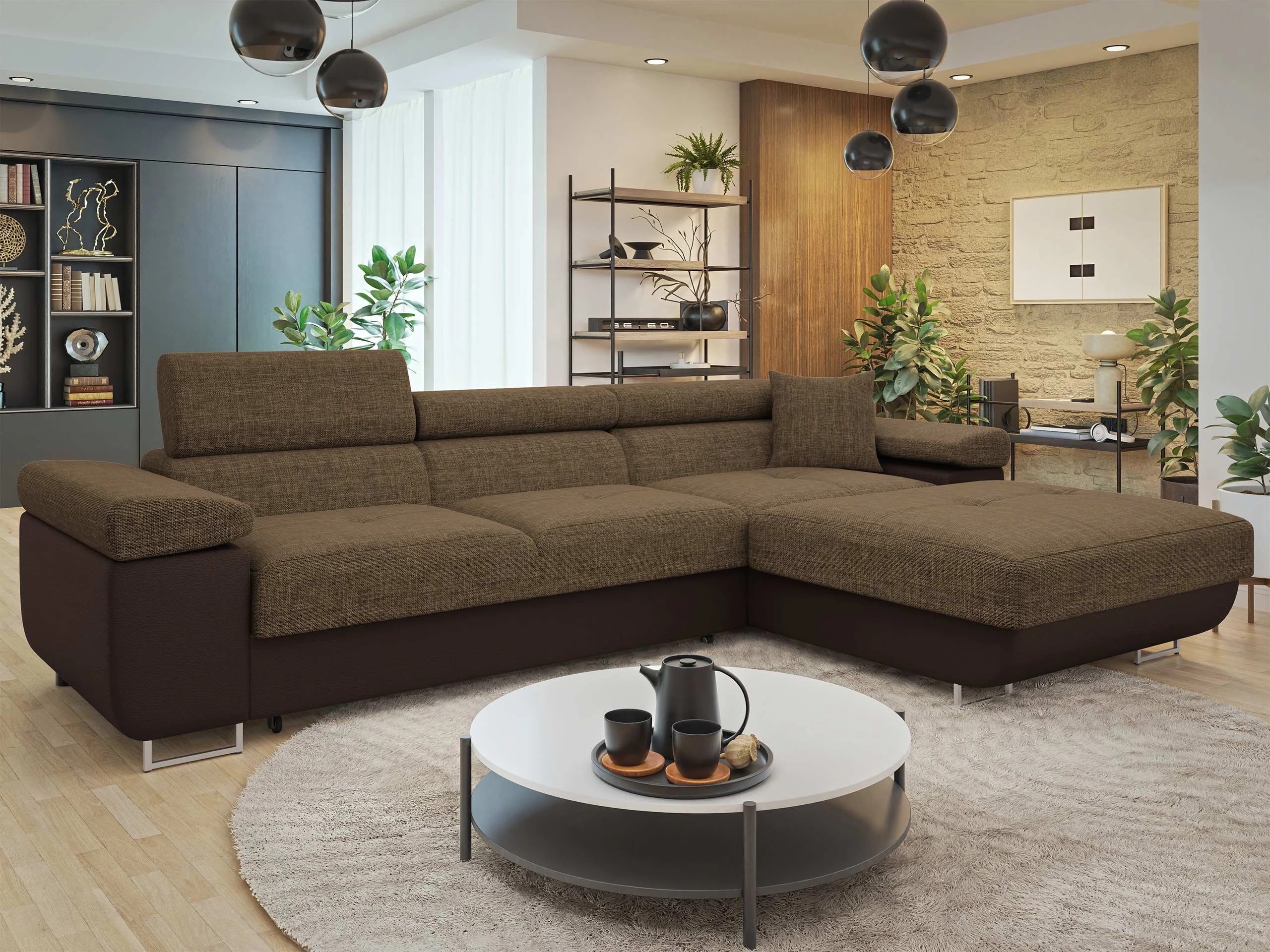 Horn­sófi Comfivo Vinetum II (Soft 066 + Lux 03)
